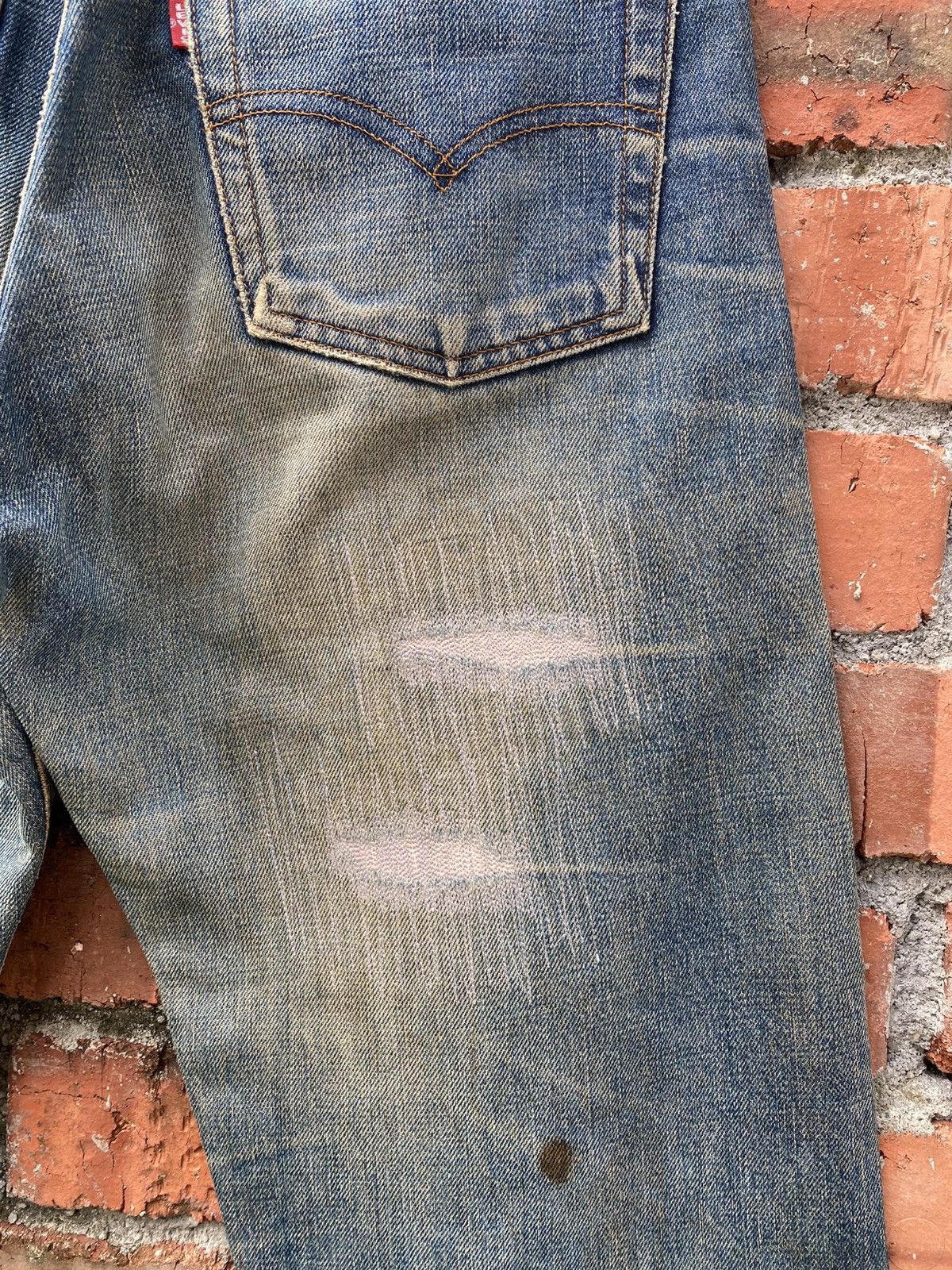 Levi's Vintage Clothing W30x31.5 Vintage levi's 502 redline big E repaired denime Size US 30 / EU 46 - 7 Thumbnail