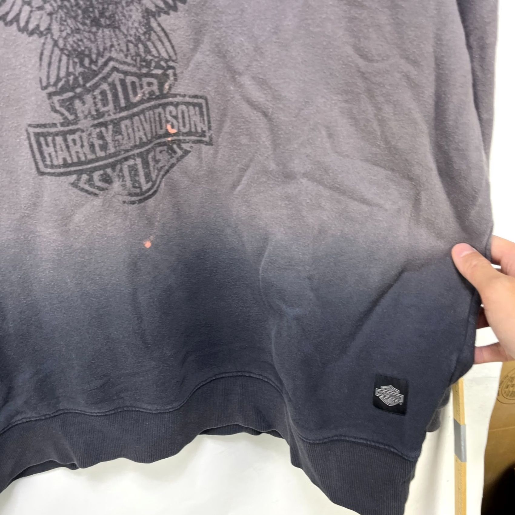 Harley Davidson VINTAGE Harley-Davidson Sweatshirt XL Gray Eagle Pullover 90s Mens Size US XL / EU 56 / 4 - 4 Thumbnail
