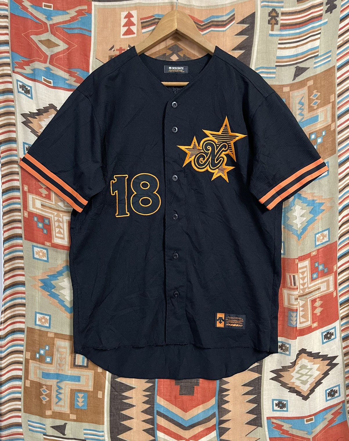 Japanese Brand Vintage Japan Baseball Jersey XL J League Softball Descente Size US XL / EU 56 / 4 - 1 Thumbnail