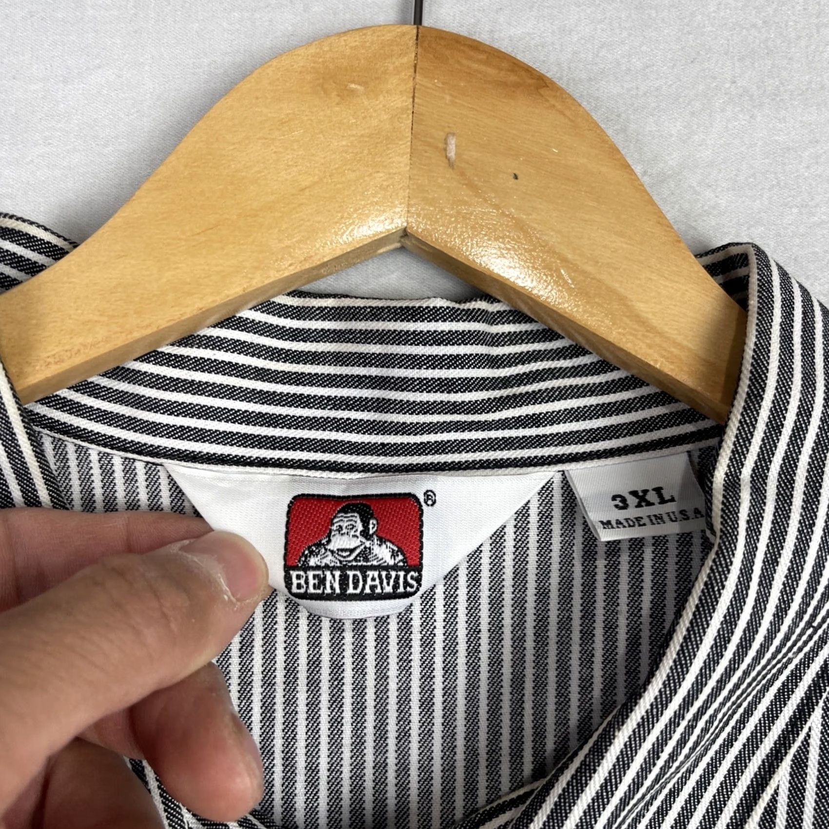 Ben Davis VINTAGE Ben Davis Shirt Mens 3XL Hickory Striped Work Pockets Half Zip Made In USA White USA Striped 3XL Ben Davis Shirt Mens Vintage Women's/Mens? Size US XXL / EU 58 / 5 - 6 Thumbnail
