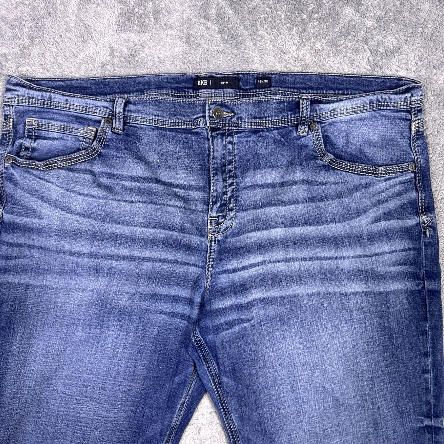 BKE BKE Jeans Mens 48x29 Seth Stretch Denim Bootcut Jeans Workwear Western Cowboy 5-Pocket Mens Regular Blue Denim Stretch Bootcut Size US 32 / EU 48 - 3 Thumbnail