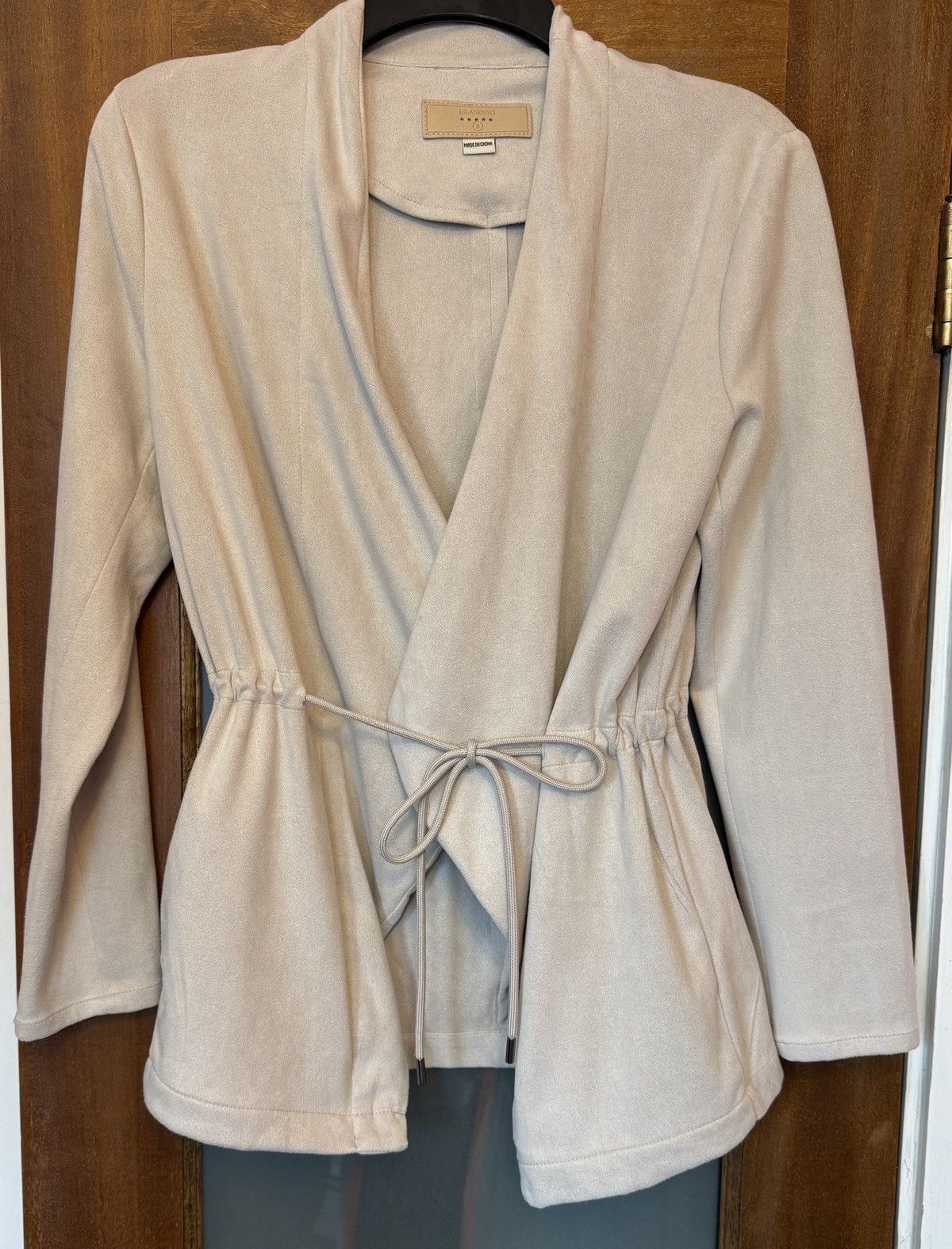BLANKNYC Blank NYC Women’s Beige Microfiber Drawstring Tie Jacket Size S / US 4 / IT 40 - 1 Thumbnail