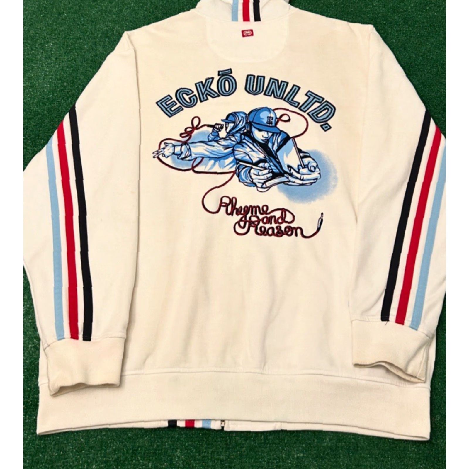 Ecko Unltd. VINTAGE Ecko Unltd Jacket Full Zip Hip Hop 90s 2000s Mens XL White Size US XL / EU 56 / 4 - 4 Thumbnail