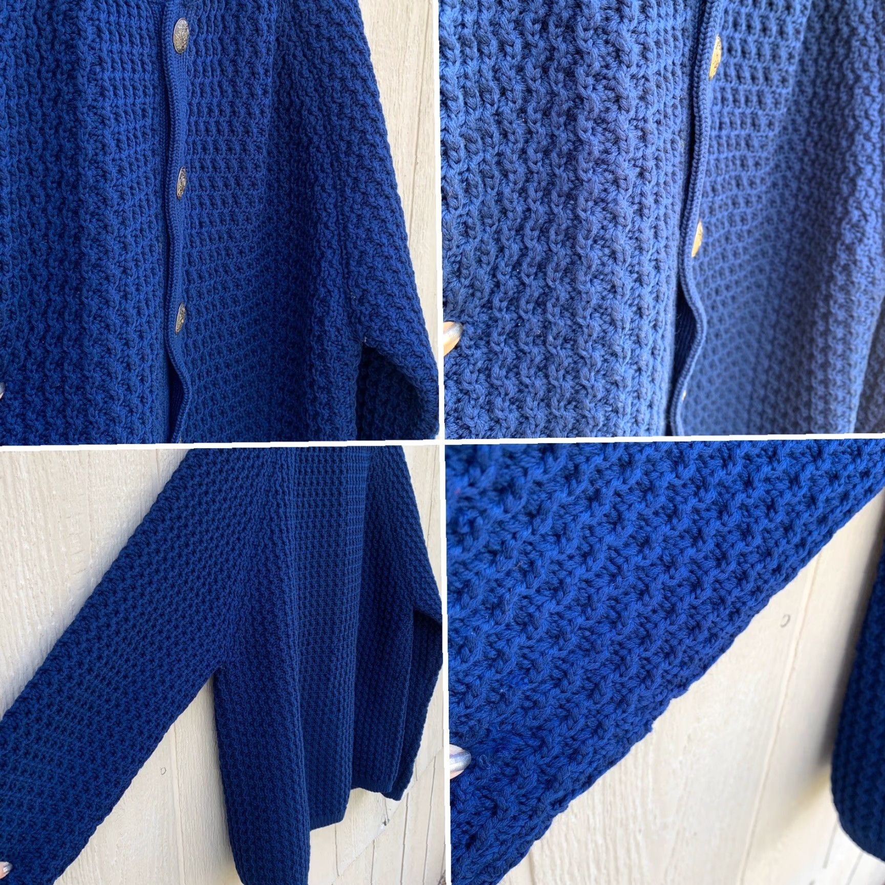 Vintage VINTAGE Sport ALM Kitzbohel-Tirol Made In Austria 100% Wool Cardigan Sweater M Blue Mens Regular Cardigan Wool Austria 100% Vintage Size M / US 6-8 / IT 42-44 - 6 Thumbnail
