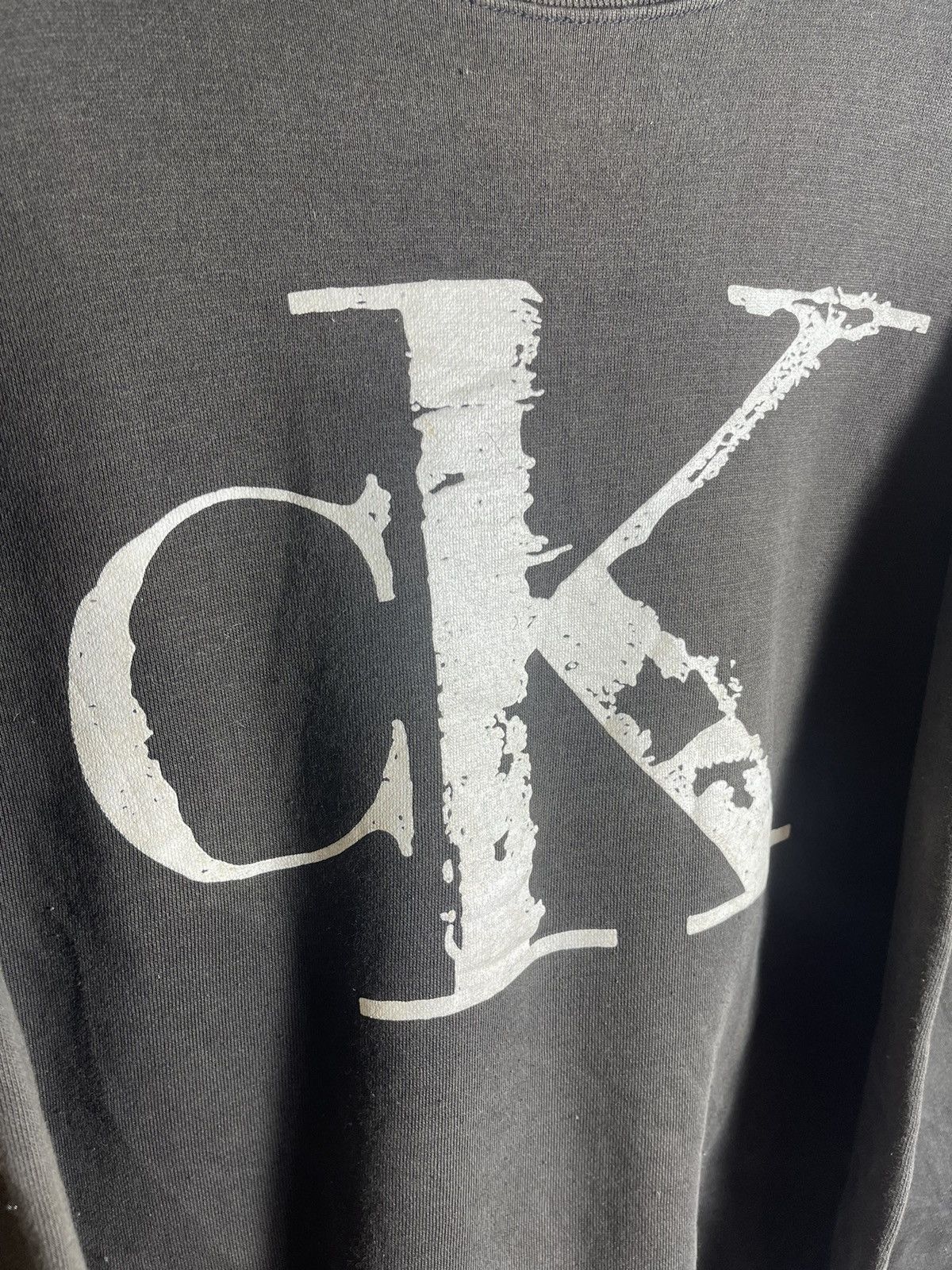 Calvin Klein × Vintage Vintage 90s Calvin Klein Big logo sweatshirt Size US L / EU 52-54 / 3 - 4 Thumbnail