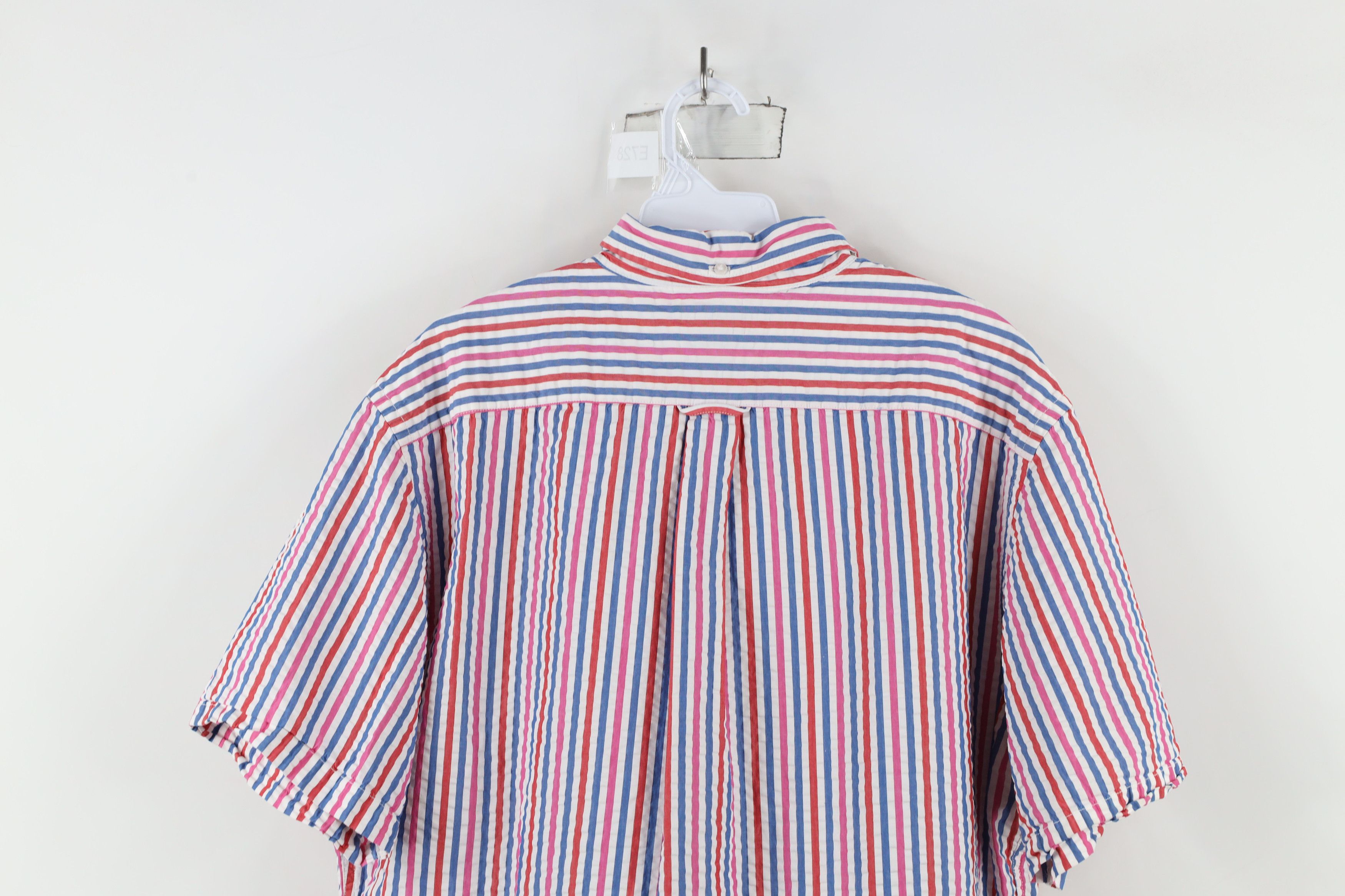 Lands' End × Vintage Vintage Lands End Fit Striped Seer Sucker Button Down Shirt Size US L / EU 52-54 / 3 - 10 Thumbnail