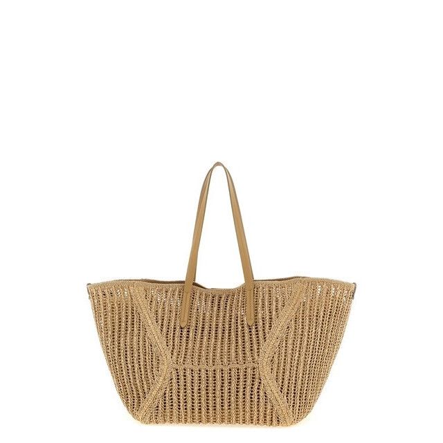 Brunello Cucinelli BRUNELLO CUCINELLI BC Duo Large Raffia Beige Tote Bag New Size ONE SIZE - 1 Thumbnail