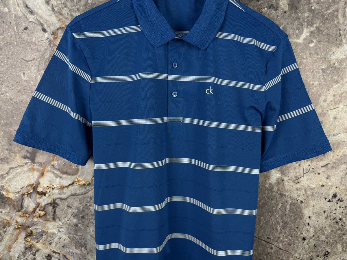 Calvin Klein Men’s Calvin Klein Golf Polo Shirt Striped Sportswear Size L Size US L / EU 52-54 / 3 - 3 Thumbnail
