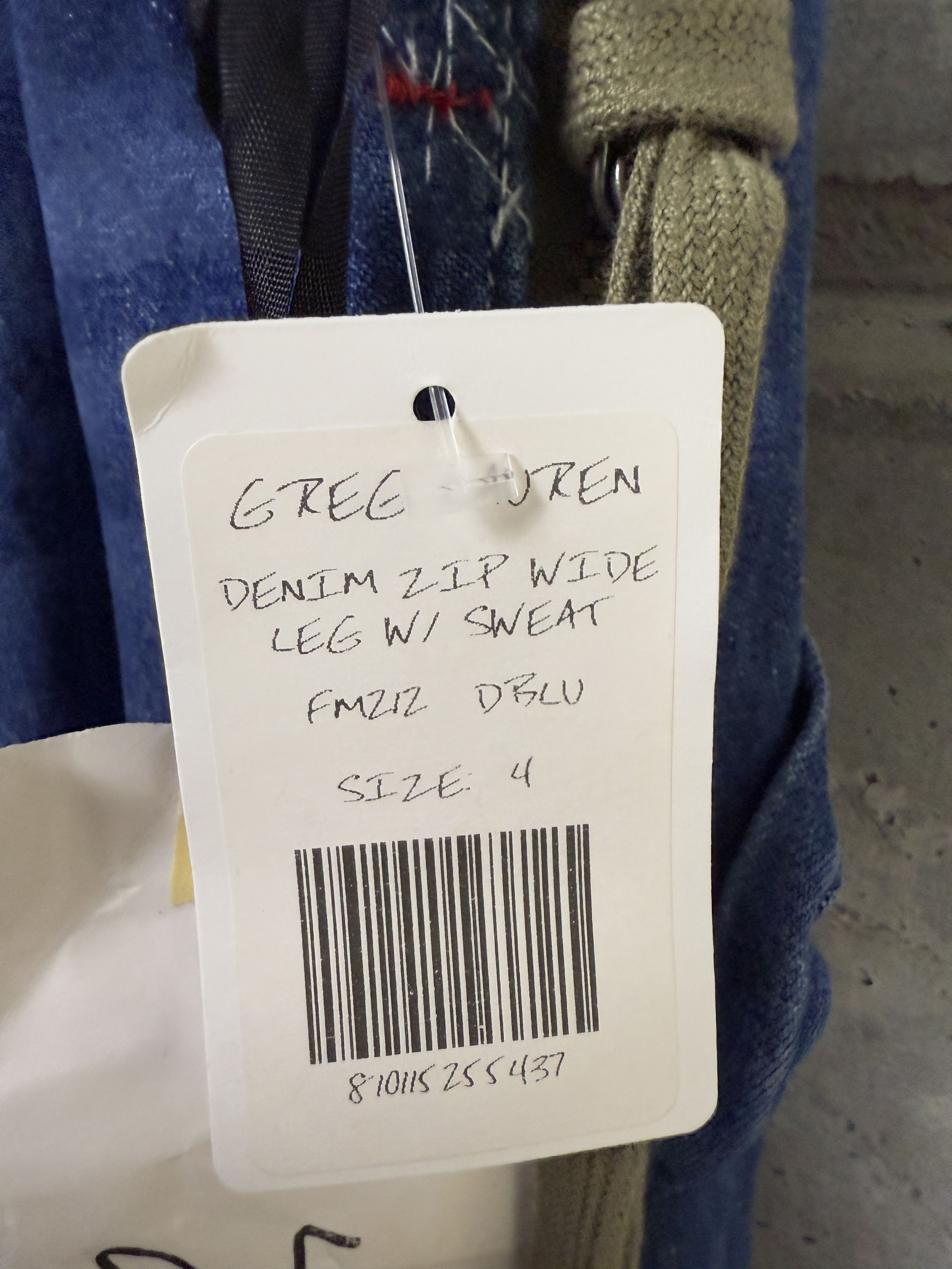 Greg Lauren $1700 Greg Lauren Denim Wide Leg Jeans with Sweats Size US 38 / EU 54 - 8 Thumbnail