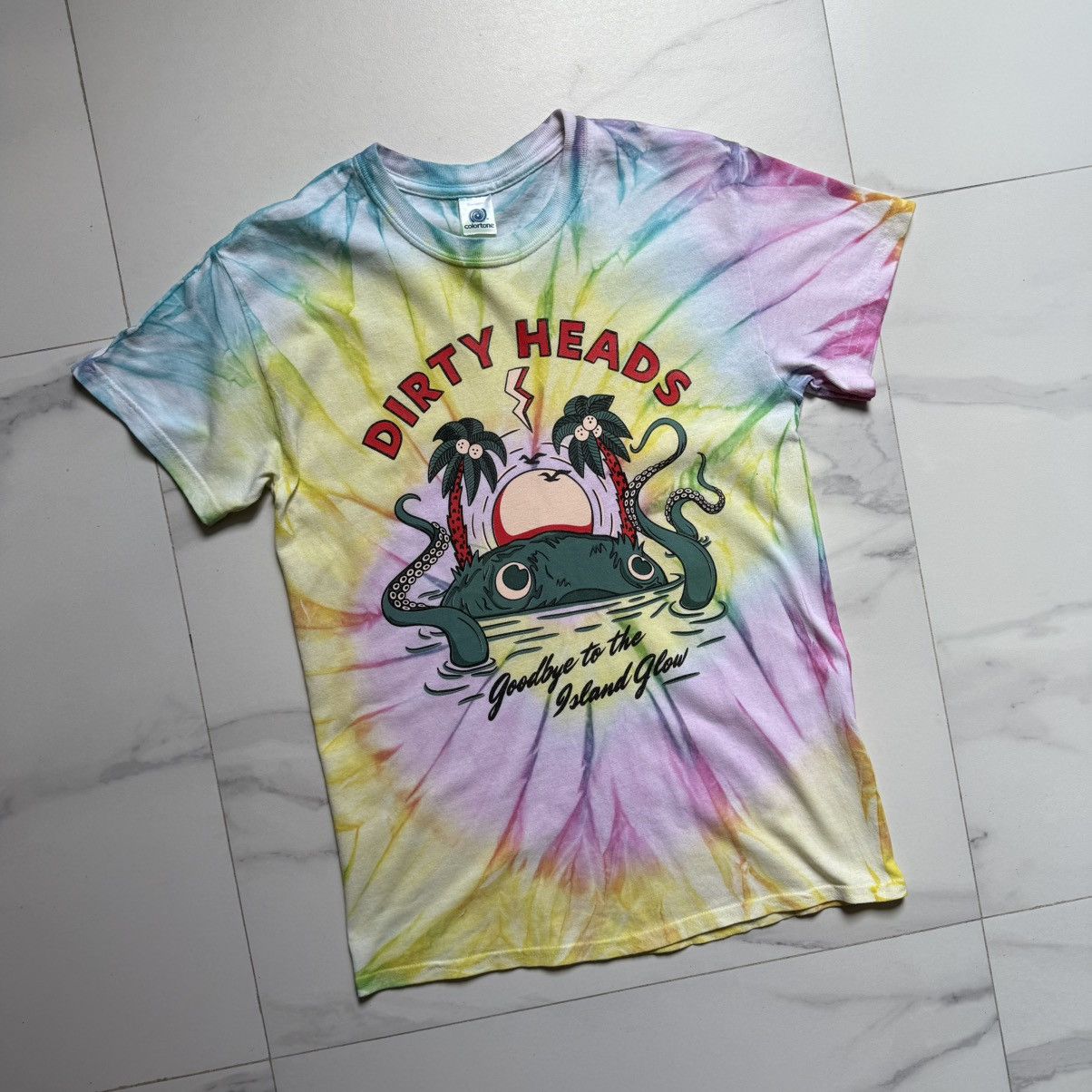 Band Tees Dirty Heads Goodbye To The Island Glow Tie Dye Tee Size US S / EU 44-46 / 1 - 3 Thumbnail
