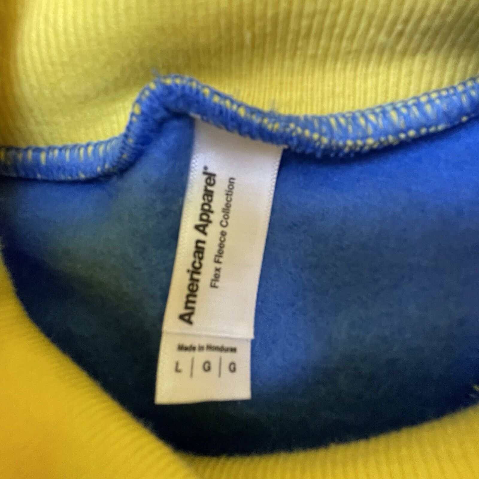 American Apparel American Apparel Sweatshirt Men Large Blue Yellow Turtleneck Size US L / EU 52-54 / 3 - 3 Thumbnail