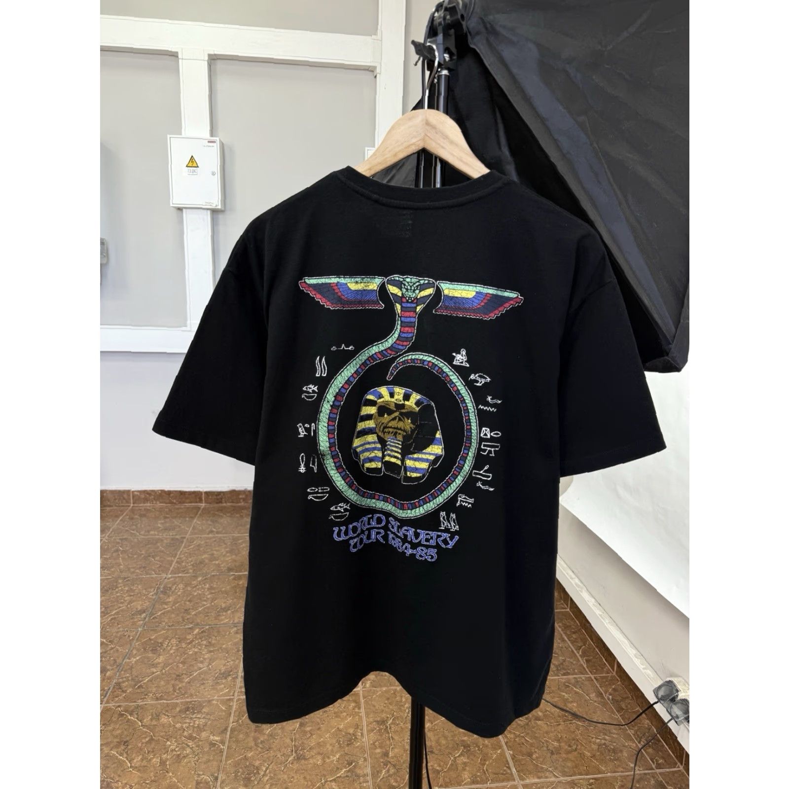 Vintage Iron Maiden World Slavery Tour 1984 85 Reprint 2022 T-Shirt Size L Men Black Shirt Size US L / EU 52-54 / 3 - 2 Thumbnail