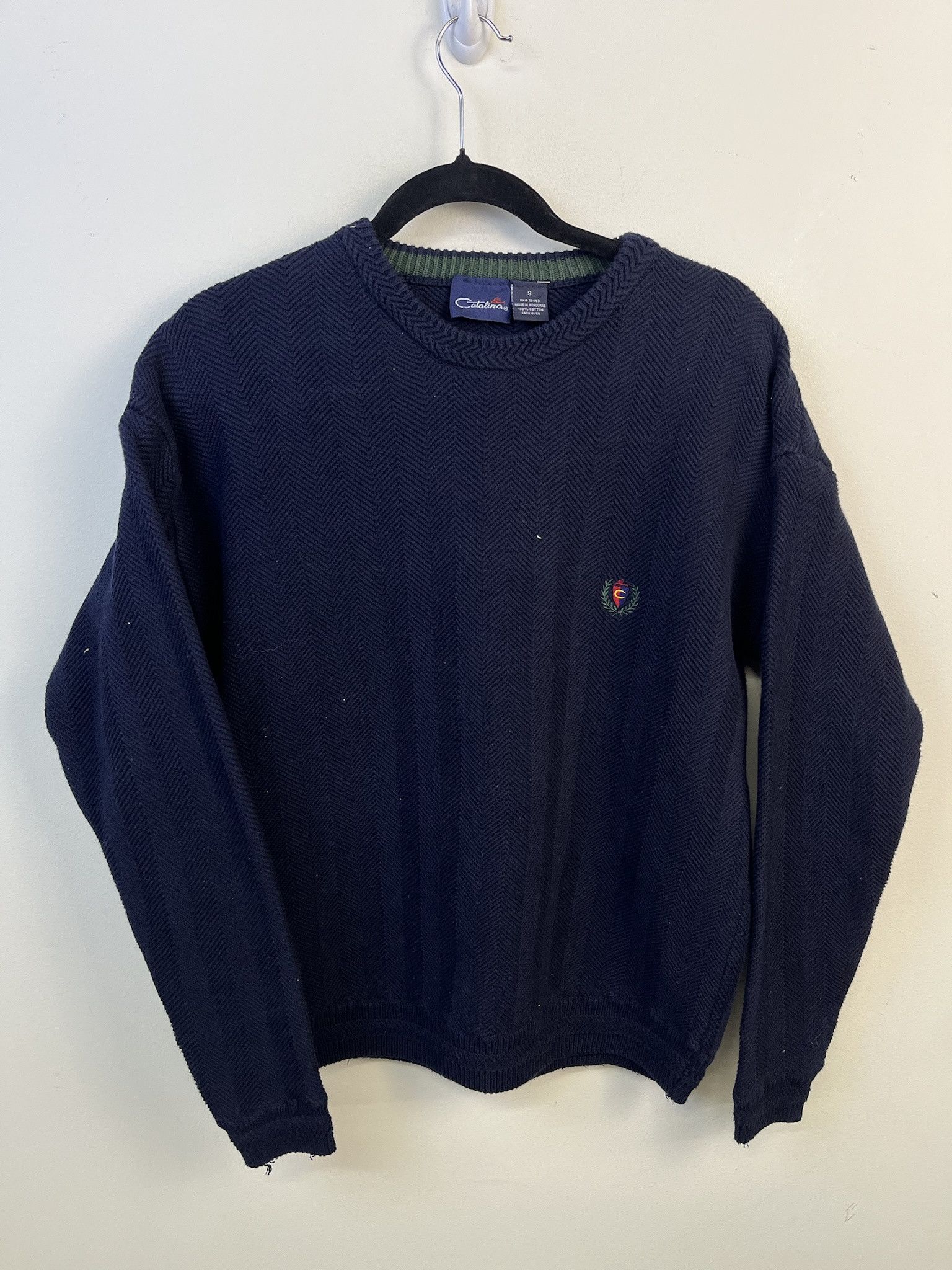 Vintage Vintage Knit Sweater 1990s Thick Knit Catalina Herringbone Knit Sweater Size S Size US S / EU 44-46 / 1 - 1 Thumbnail