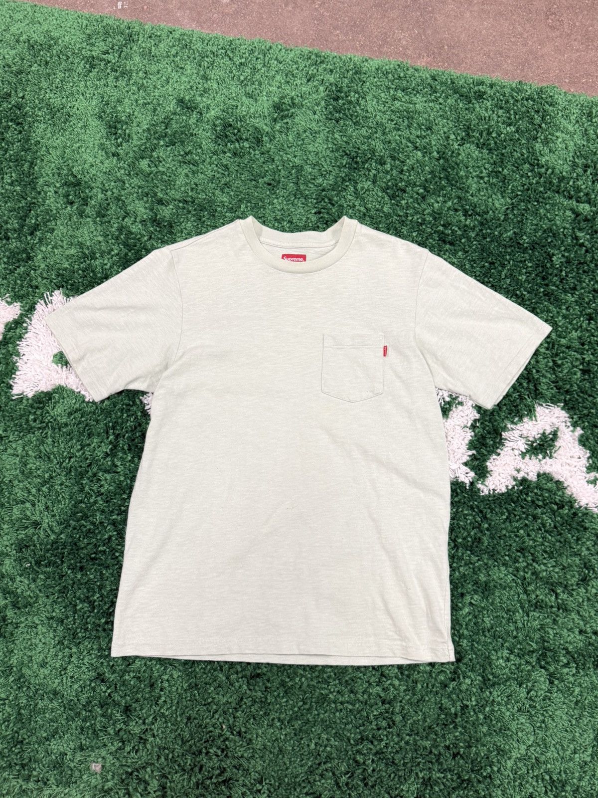 Supreme Supreme Mint / Tea Green Cut Sewn Pocket Tee Medium Size US M / EU 48-50 / 2 - 1 Thumbnail