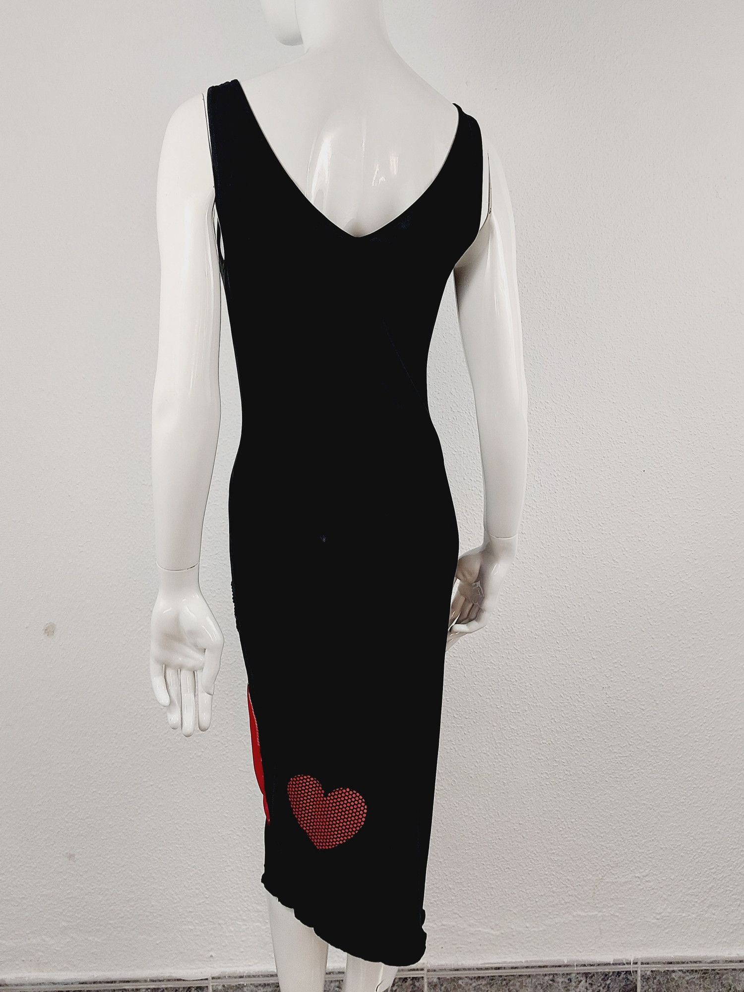 Moschino Moschino Heart Love Rhinestone Sequin Maxi Dress Size S / US 4 / IT 40 - 10 Thumbnail