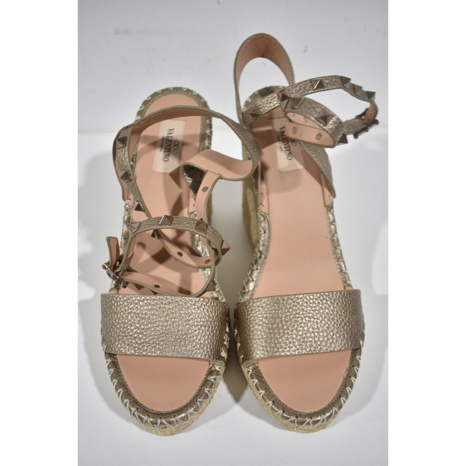 Valentino Rockstud Skin Ankle Strap Platform Wedge Sandal Heel 41 Size US 11 / IT 41 - 7 Thumbnail