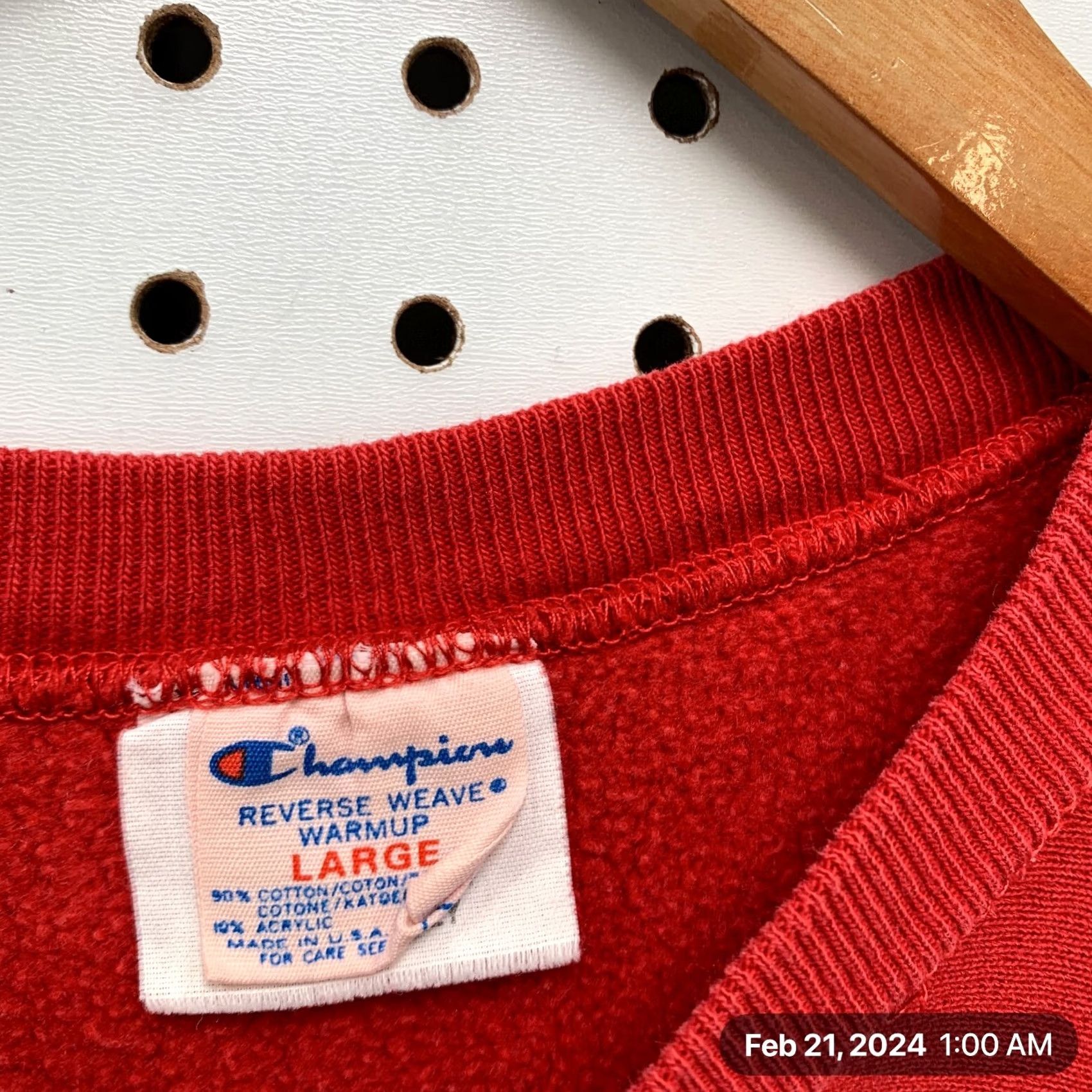 Champion VINTAGE Champion Reverse Weave Sweatshirt Wisconsin Badgers Red L Mens 80s Size US L / EU 52-54 / 3 - 3 Thumbnail