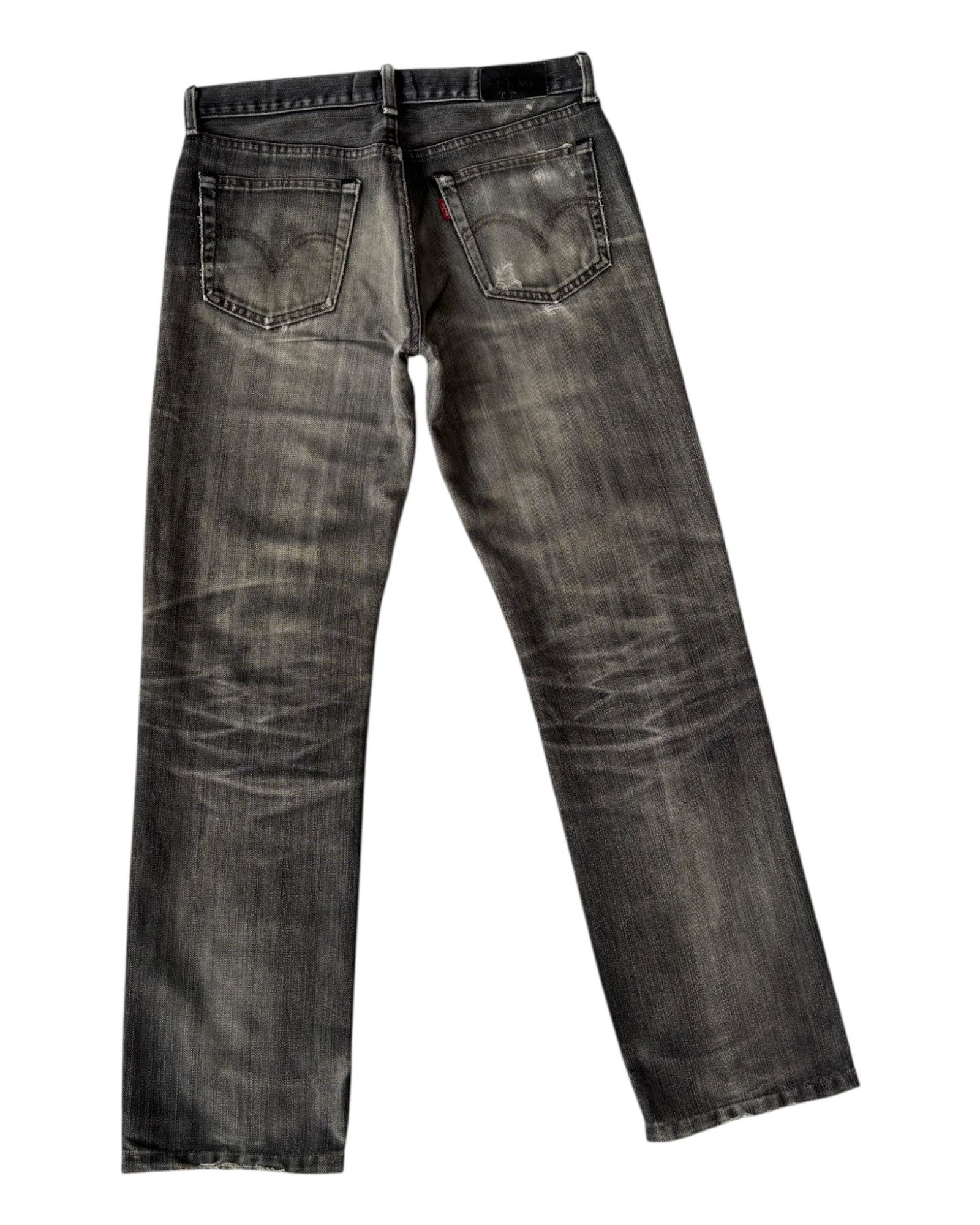 Kapital × Levi's × Undercover Vintage Levis Red Tab Black Faded Distressed Denim Size US 31 - 4 Thumbnail