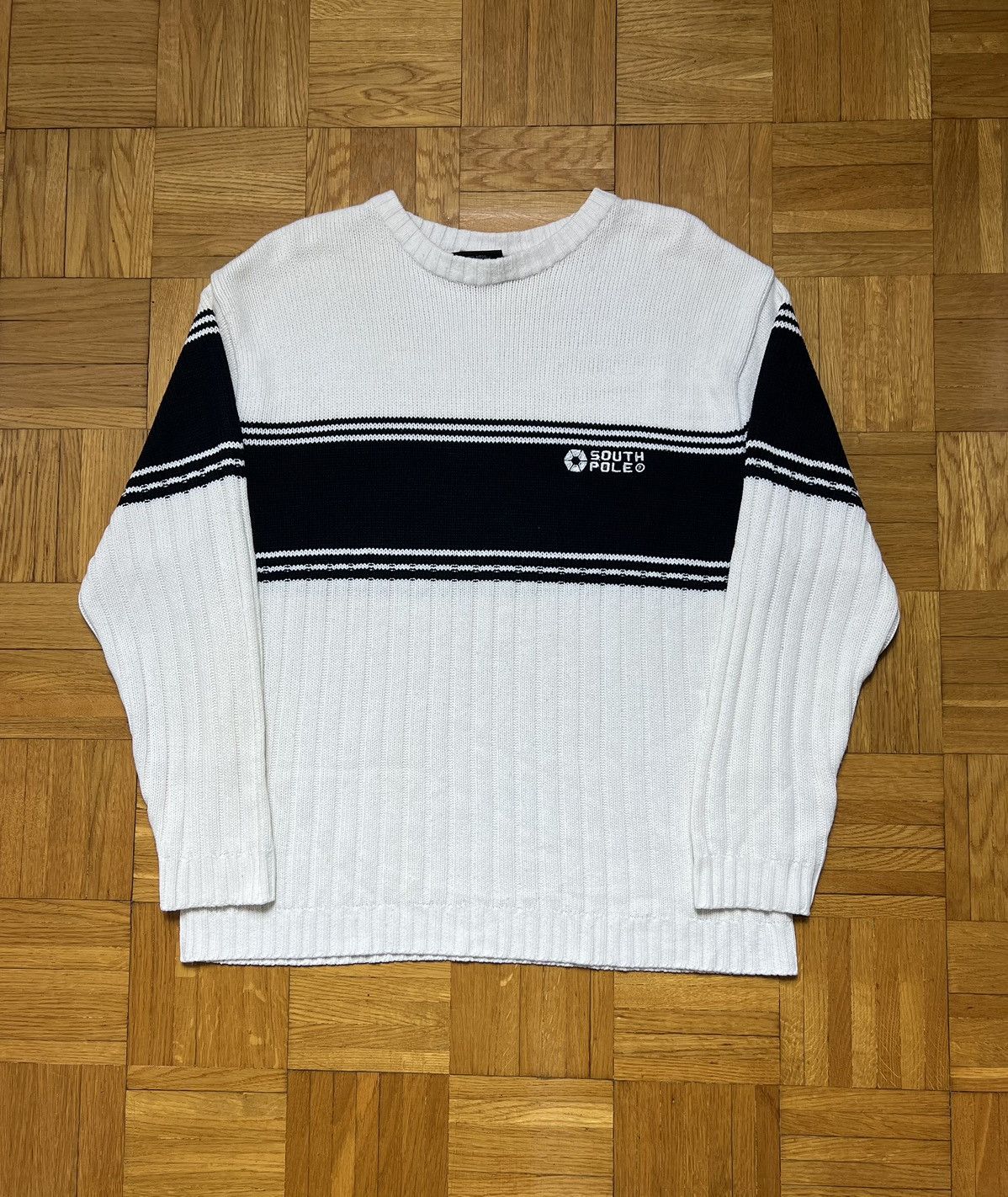 Southpole Sweater South Pole vintage white black skate Size US XL / EU 56 / 4 - 1 Thumbnail