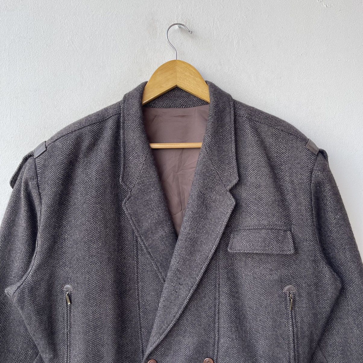 Vintage Olivier Massuger Paris Cropped Wool Herringbone Blouson Size US M / EU 48-50 / 2 - 4 Thumbnail