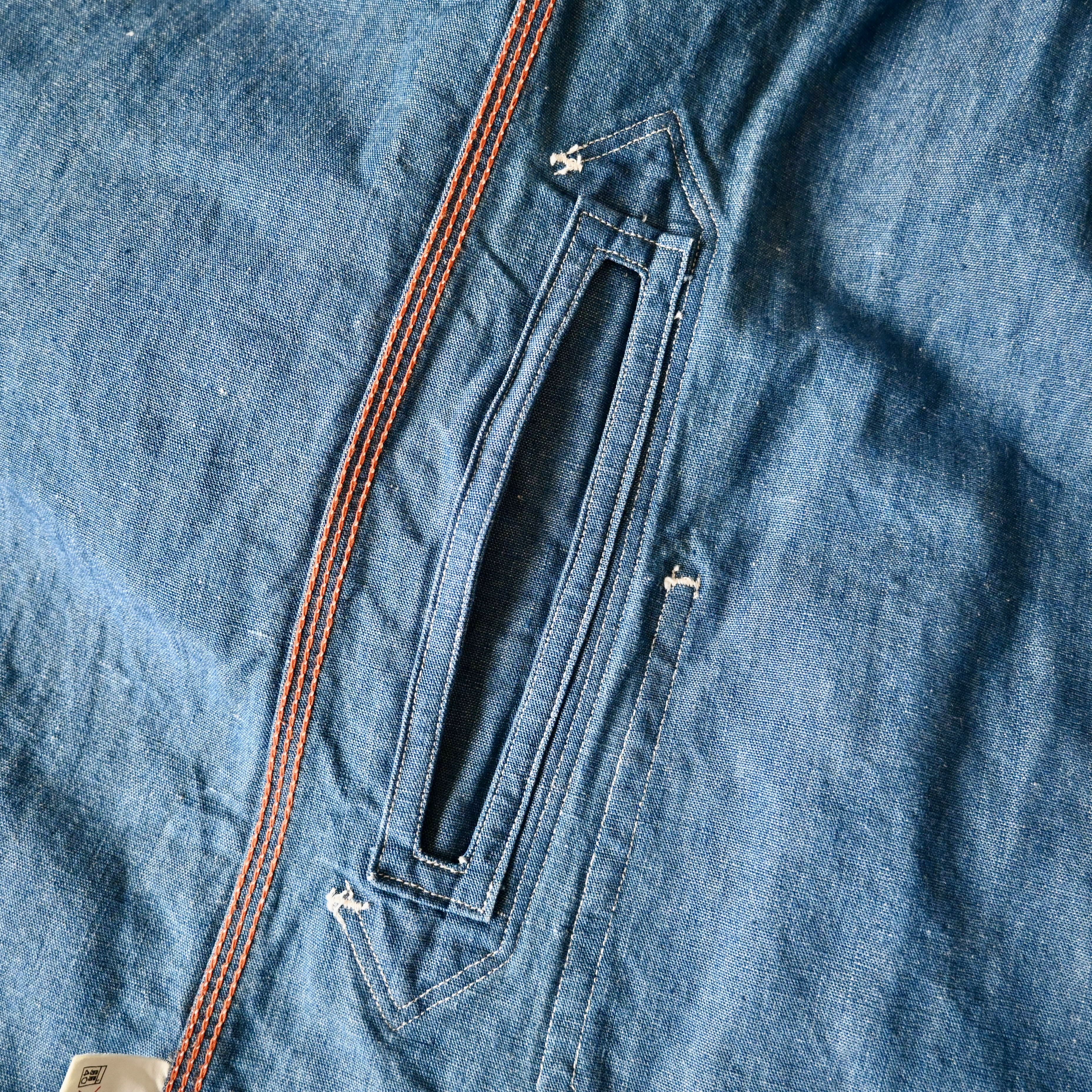 Beams Plus VTG 2000s BEAMS Plus cotton linen chambray engineer coat Size US S / EU 44-46 / 1 - 21 Thumbnail