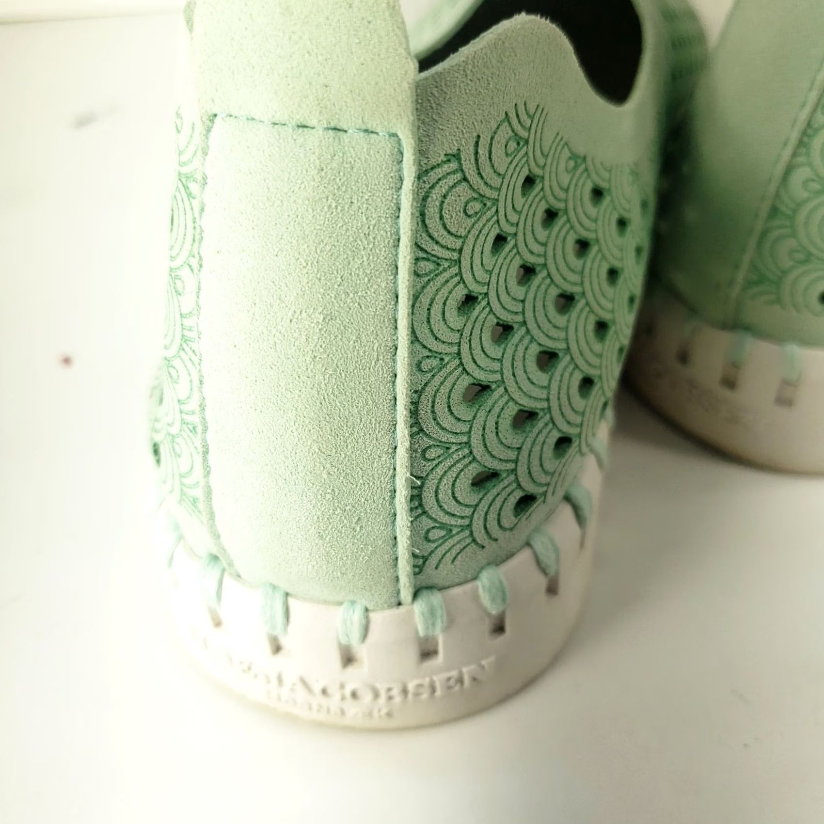 Ilse Jacobsen Ilse Jacobsen Tulip Perforated Slip On Flats Light Mint Green Sz 9.5-10 41 Womens Shoes Tulip Perforated Slip On Flats Green Light Mint 9.5-10 41 Size US 9.5 / IT 39.5 - 6 Thumbnail