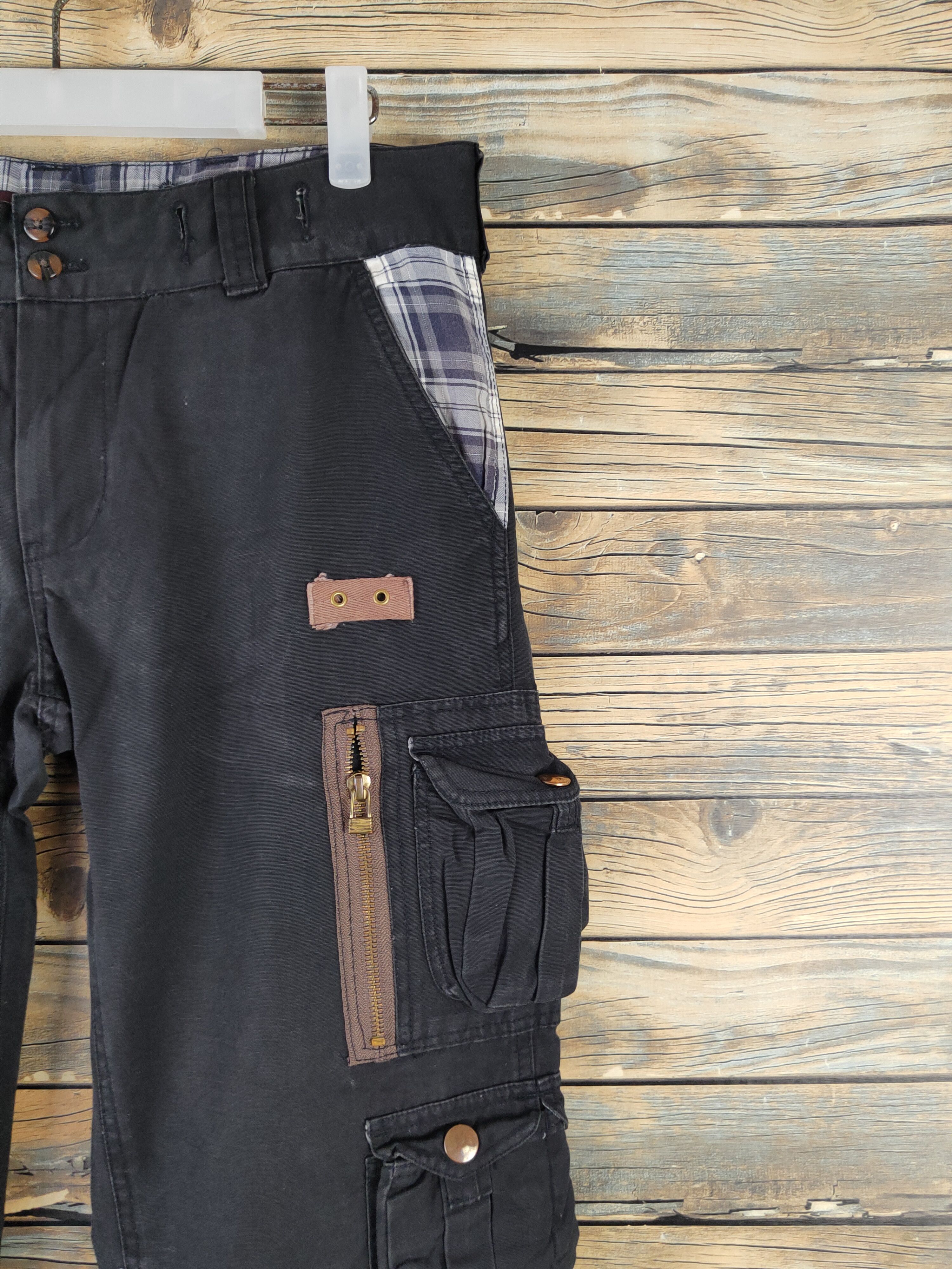 Japanese Brand DL Neutral infinity Black Multipocket Cargo Pants #1962 Size US 32 / EU 48 - 5 Thumbnail