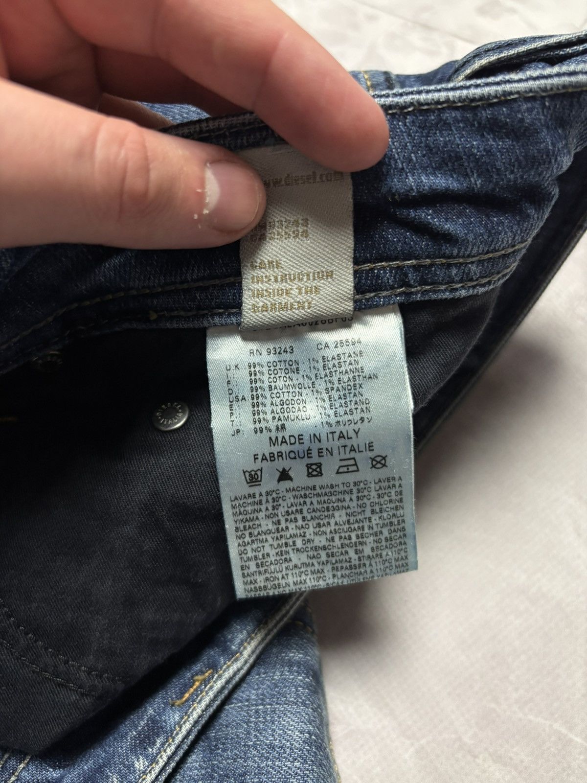 Diesel Diesel VIKER Jeans 008SV Straight Vintage Wash Blue 34x32 Size US 34 / EU 50 - 22 Thumbnail