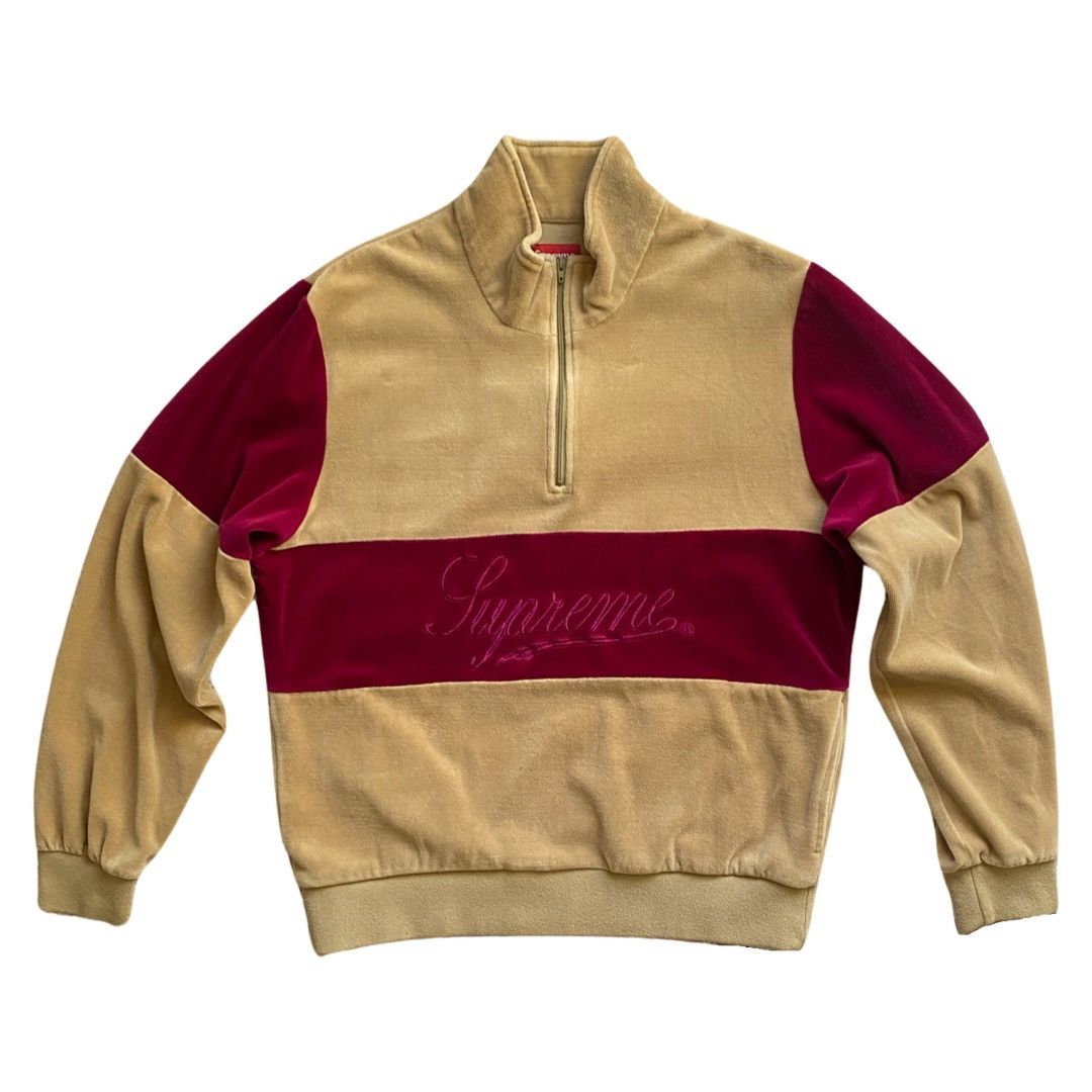 Supreme Supreme Velour Half Zip-Up Pullover | Grailed