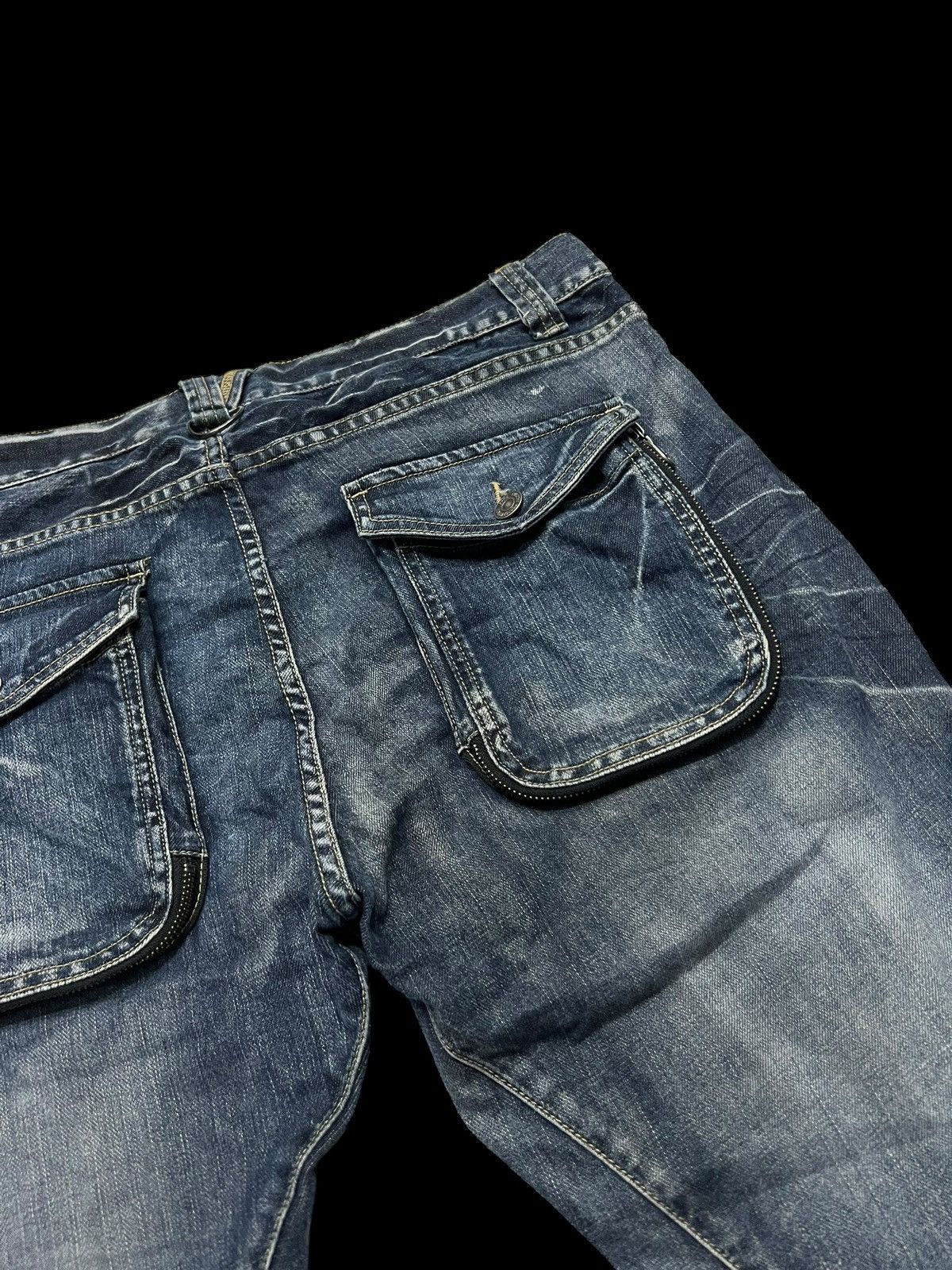 If Six Was Nine × PPFM × Seditionaries 🌈Insane Pocket PPFM Curved Multipocket Punk Jean Size US 35 - 12 Thumbnail