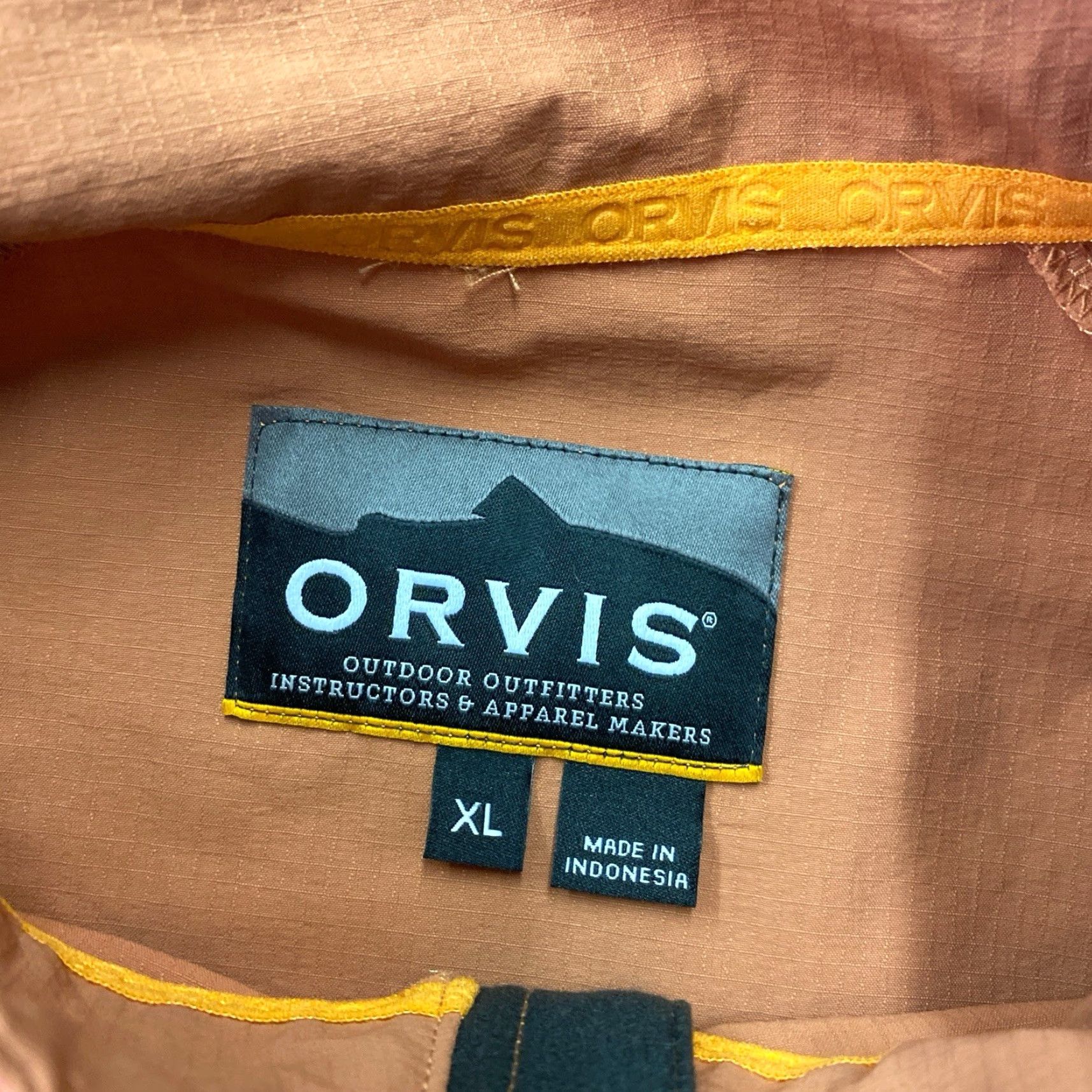 Orvis Orvis Jacket Men XL Quick Dry Lightweight Cordura Ripstop Nylon Stretch Windbreaker Zip Full Zip Outdoor Fishing Camping Adventure Orange Size US XL / EU 56 / 4 - 2 Thumbnail