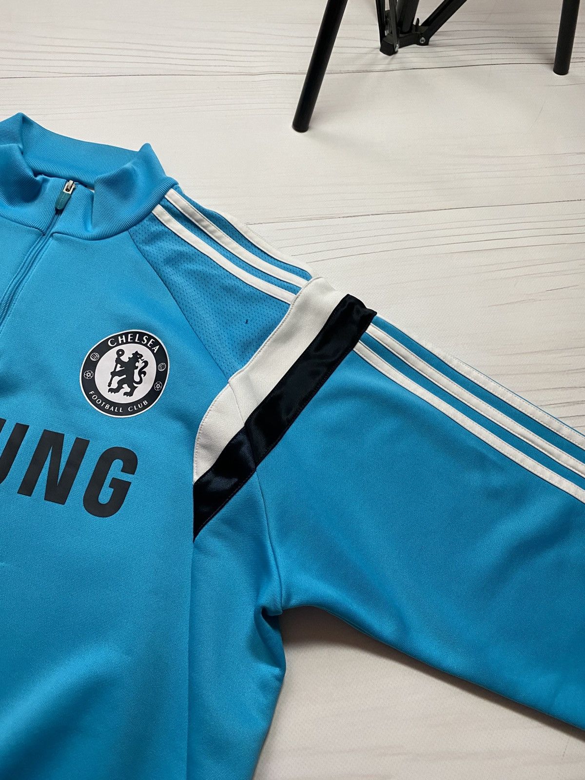 Adidas Adidas Chelsea 2014/15 Training 1/4 zip longlseeve t shirt Size US L / EU 52-54 / 3 - 14 Thumbnail