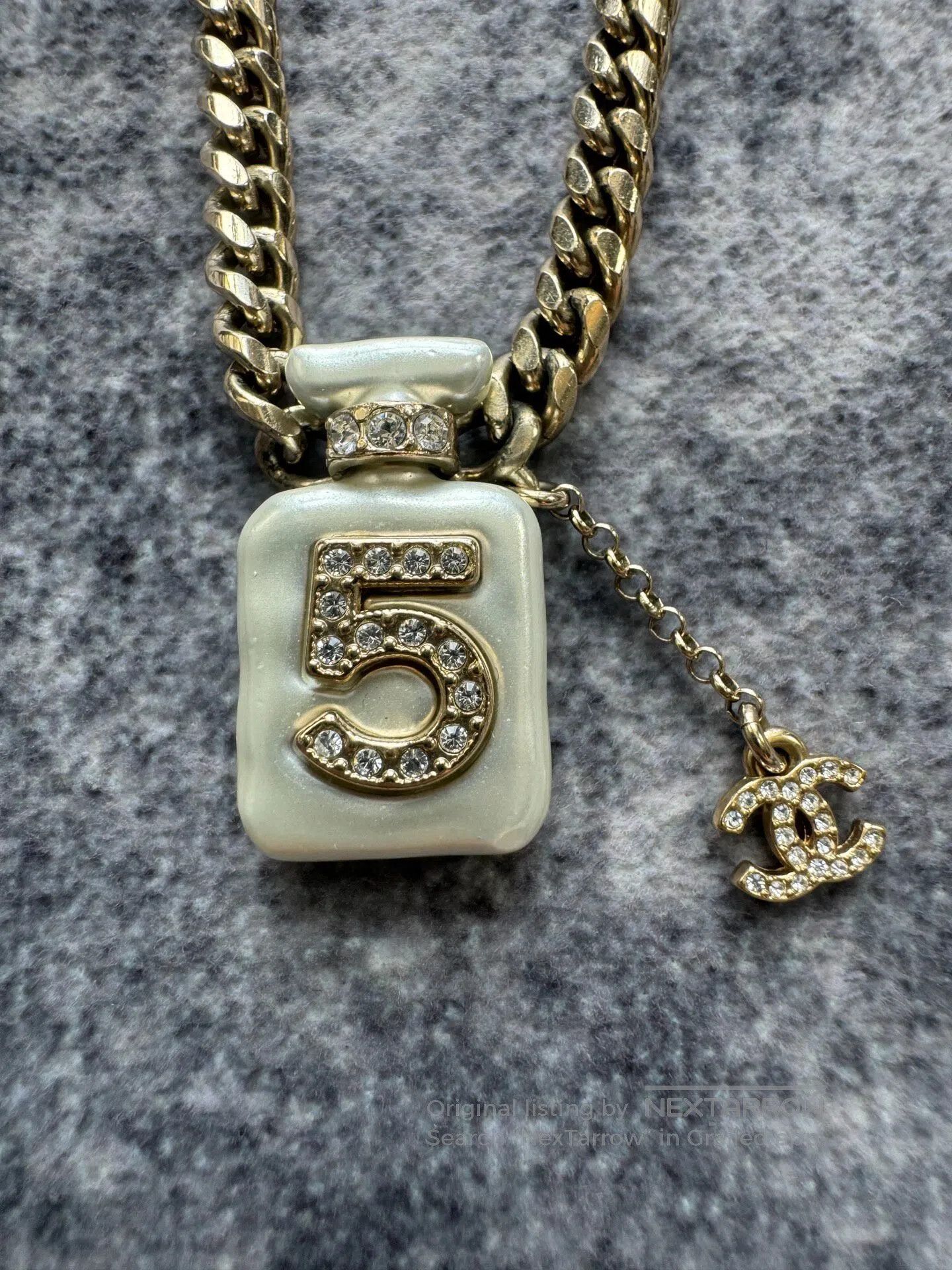Chanel Chanel Diamond Perfume Bottle Necklace| Size ONE SIZE - 4 Thumbnail