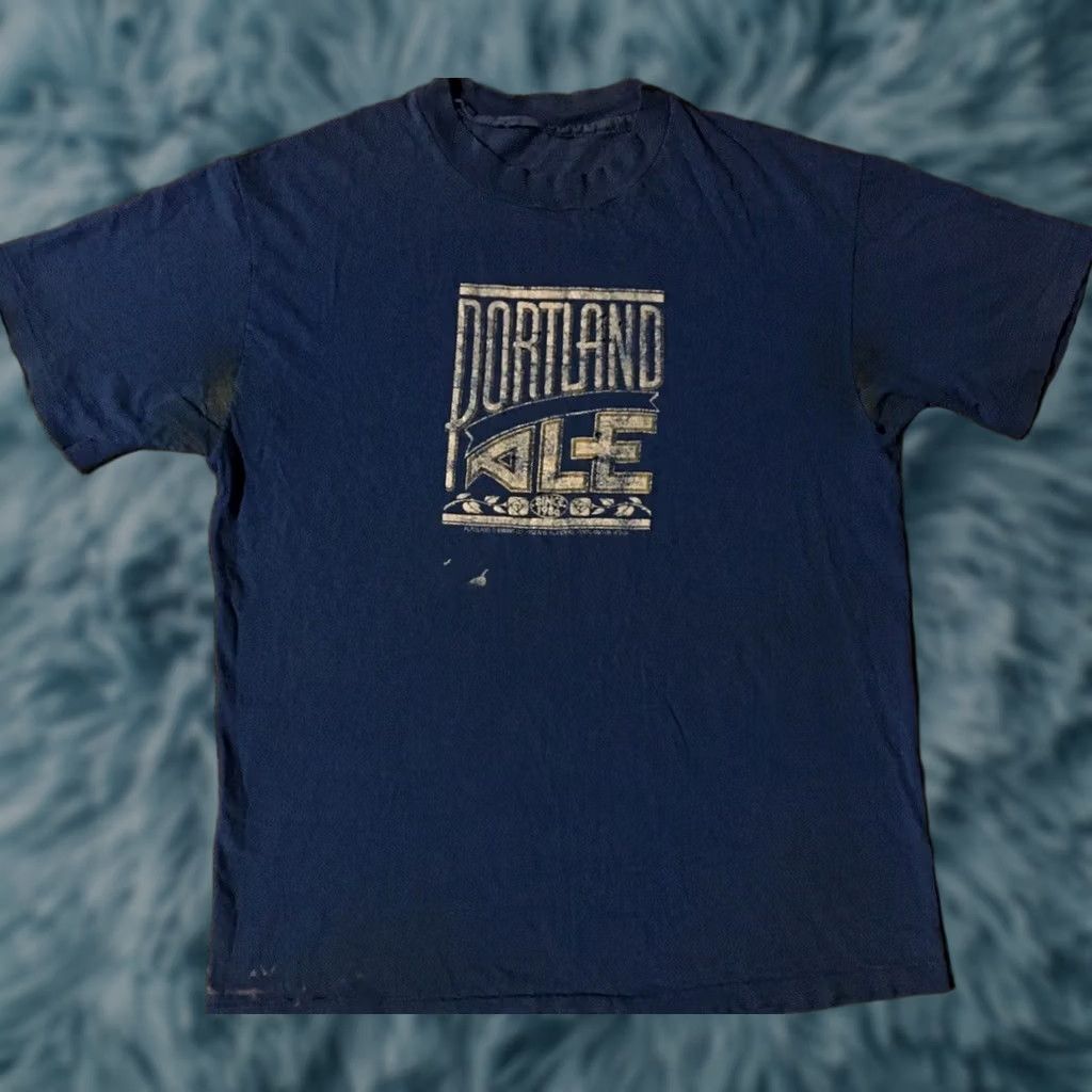Thrasher VINTAGE 90s Portland Ale Shirt M Blue Bar Grunge Biker Punk Beer Thrashed Faded Distress Mens Size US M / EU 48-50 / 2 - 1 Thumbnail