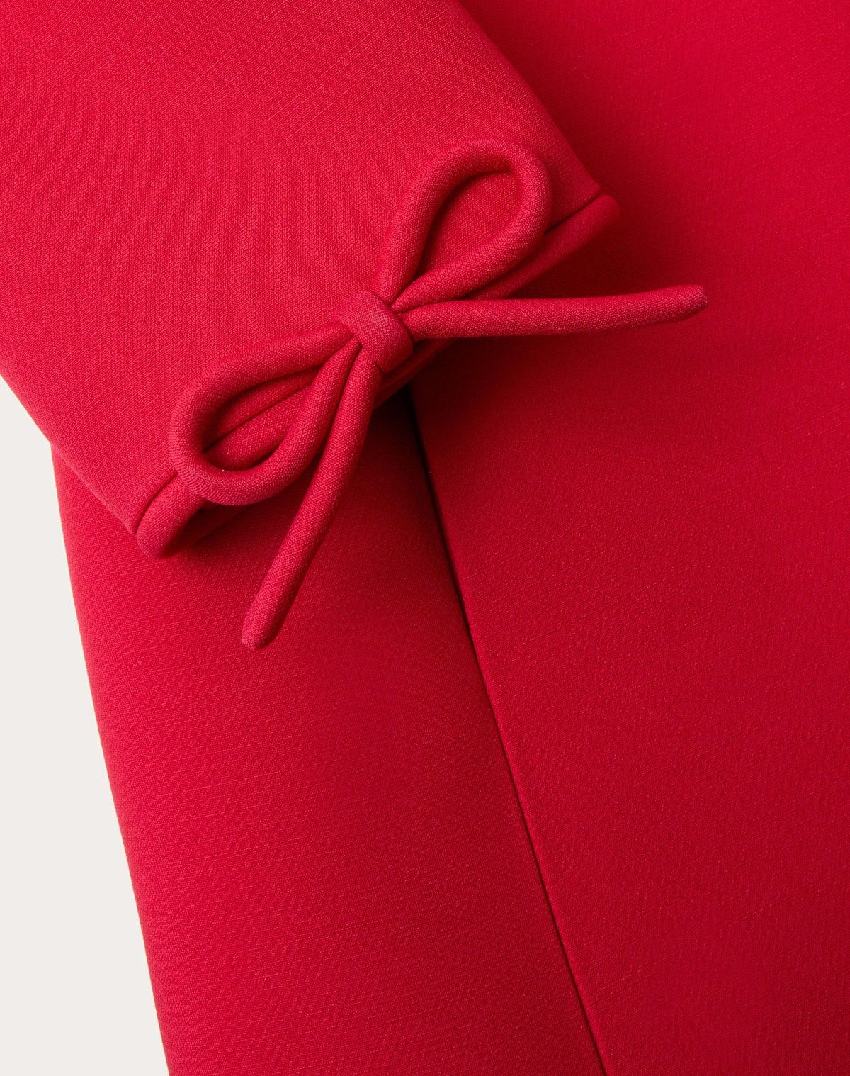 Valentino o1s1wg110525 Crepe Couture Short Dress in Red Size XL / US 12-14 / IT 48-50 - 7 Thumbnail