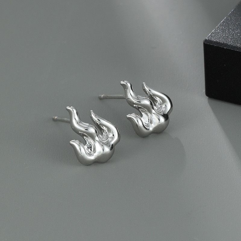 Jewelry Fire Dark Earrings One Pairs Chrome Jewelry Size ONE SIZE - 6 Thumbnail