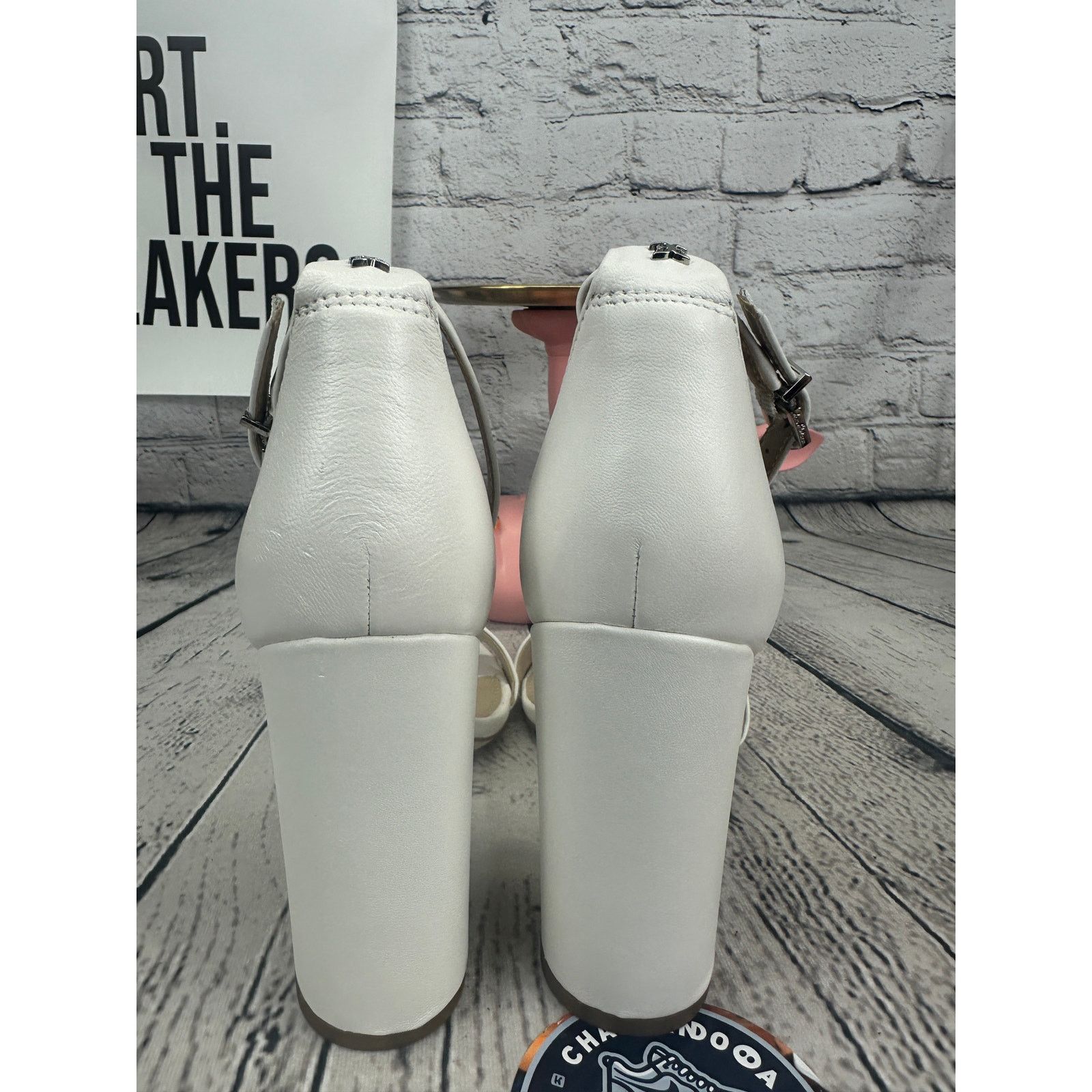 Sam Edelman Sam Edelman Yaro Block Heels Sandals Womens 9 EU 39 White Size US 9 / IT 39 - 4 Thumbnail