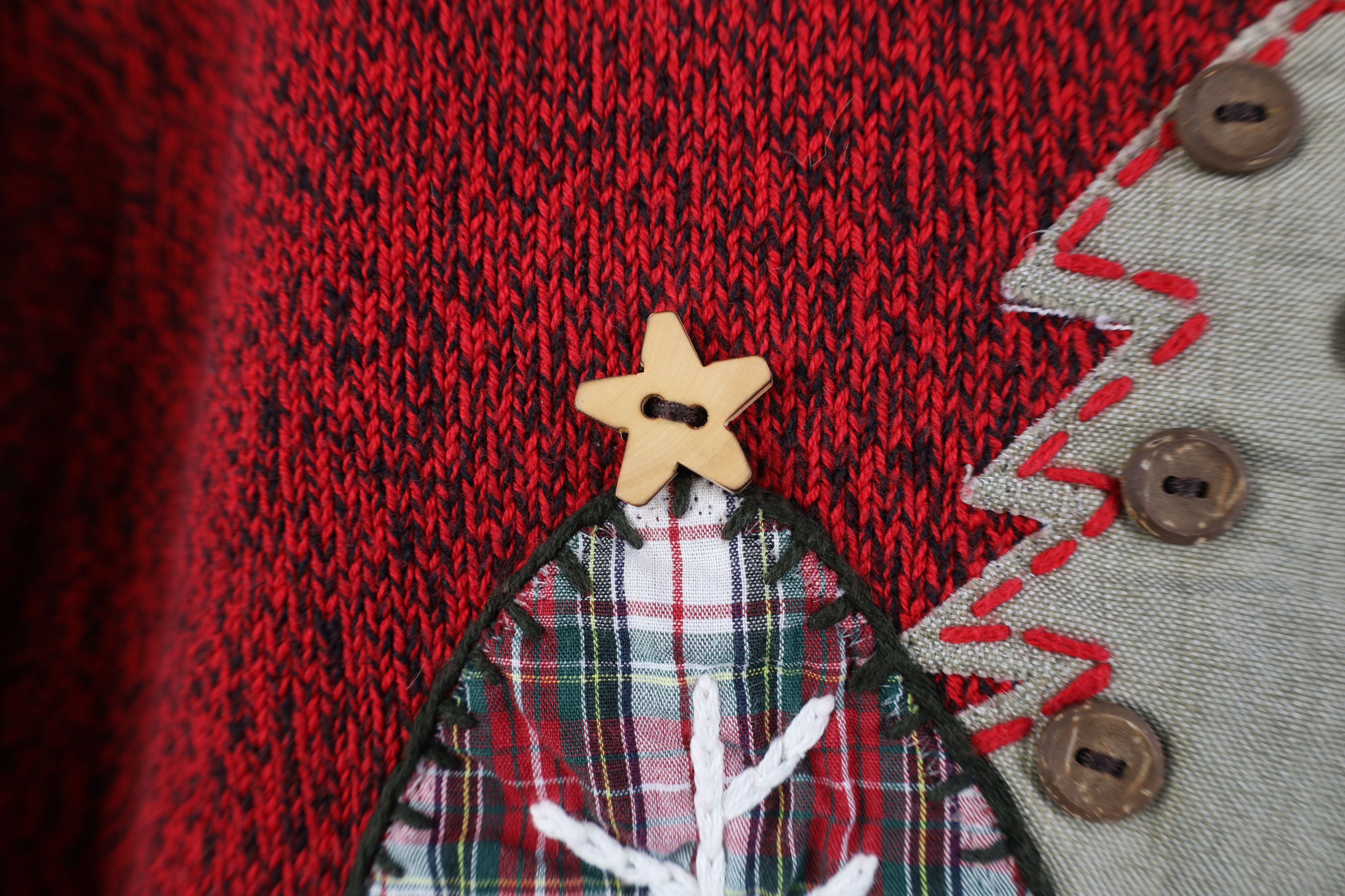 Vintage Vintage 90s Streetwear Christmas Tree Patch Sweater Size M / US 6-8 / IT 42-44 - 5 Thumbnail