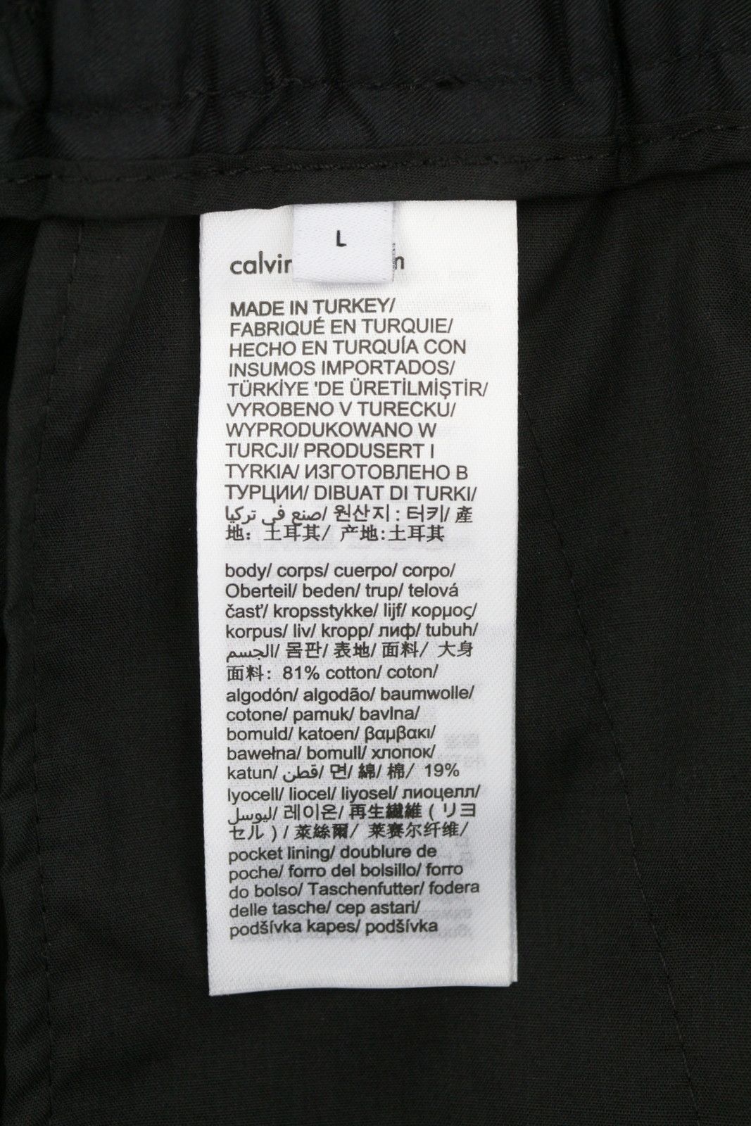 Calvin Klein COTTON SEACELL MODERN L Black Regular Pleated 87462 Size US 34 / EU 50 - 8 Thumbnail