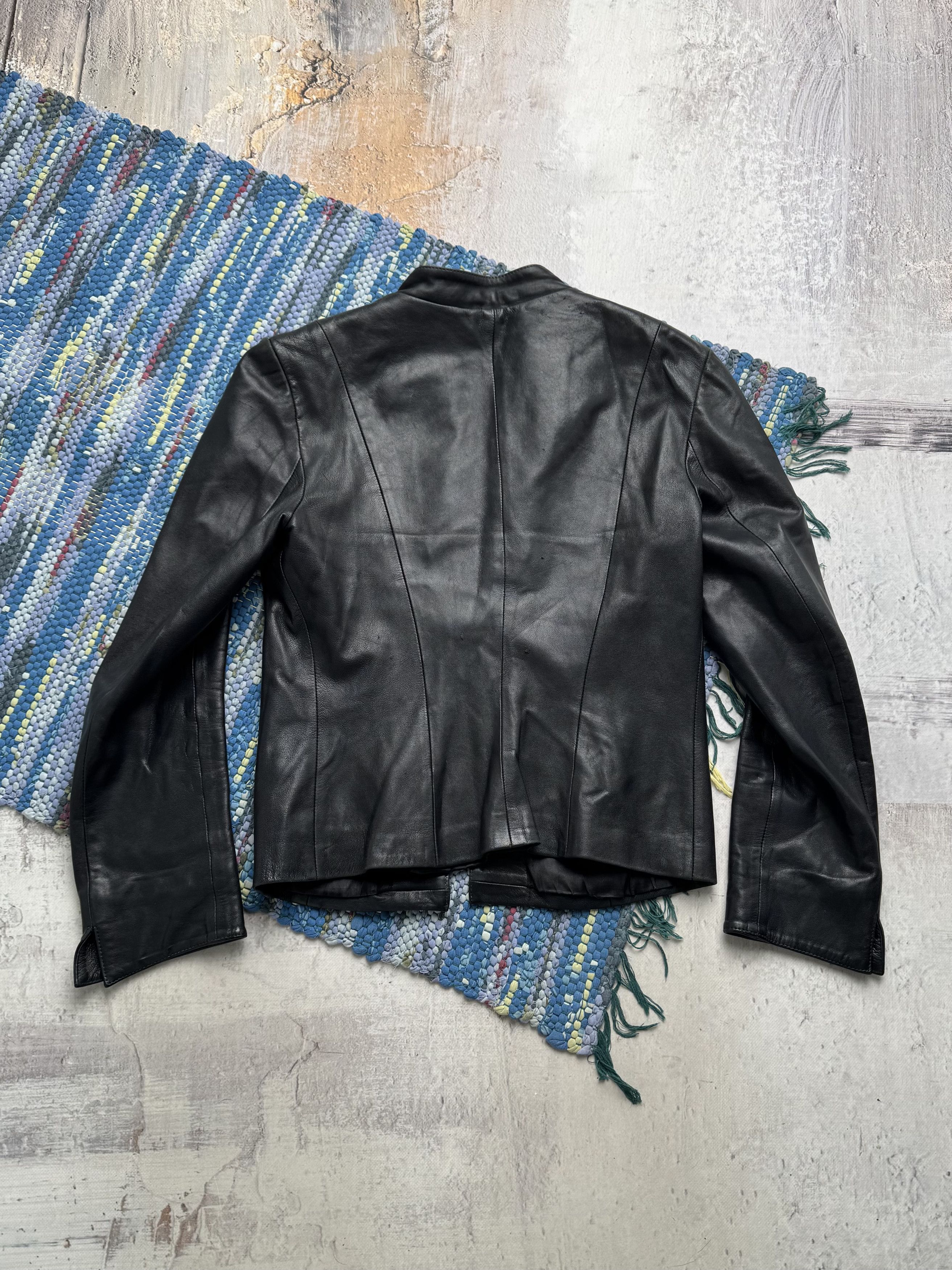 Vintage Vintage Cropped Leather Jacket A8(V1)D15 Size L / US 10 / IT 46 - 17 Thumbnail