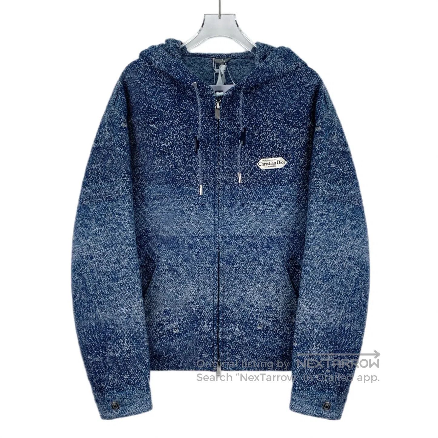 Dior Dior Blue logo lettered hooded zip-up jacket| Size US S / EU 44-46 / 1 - 1 Thumbnail