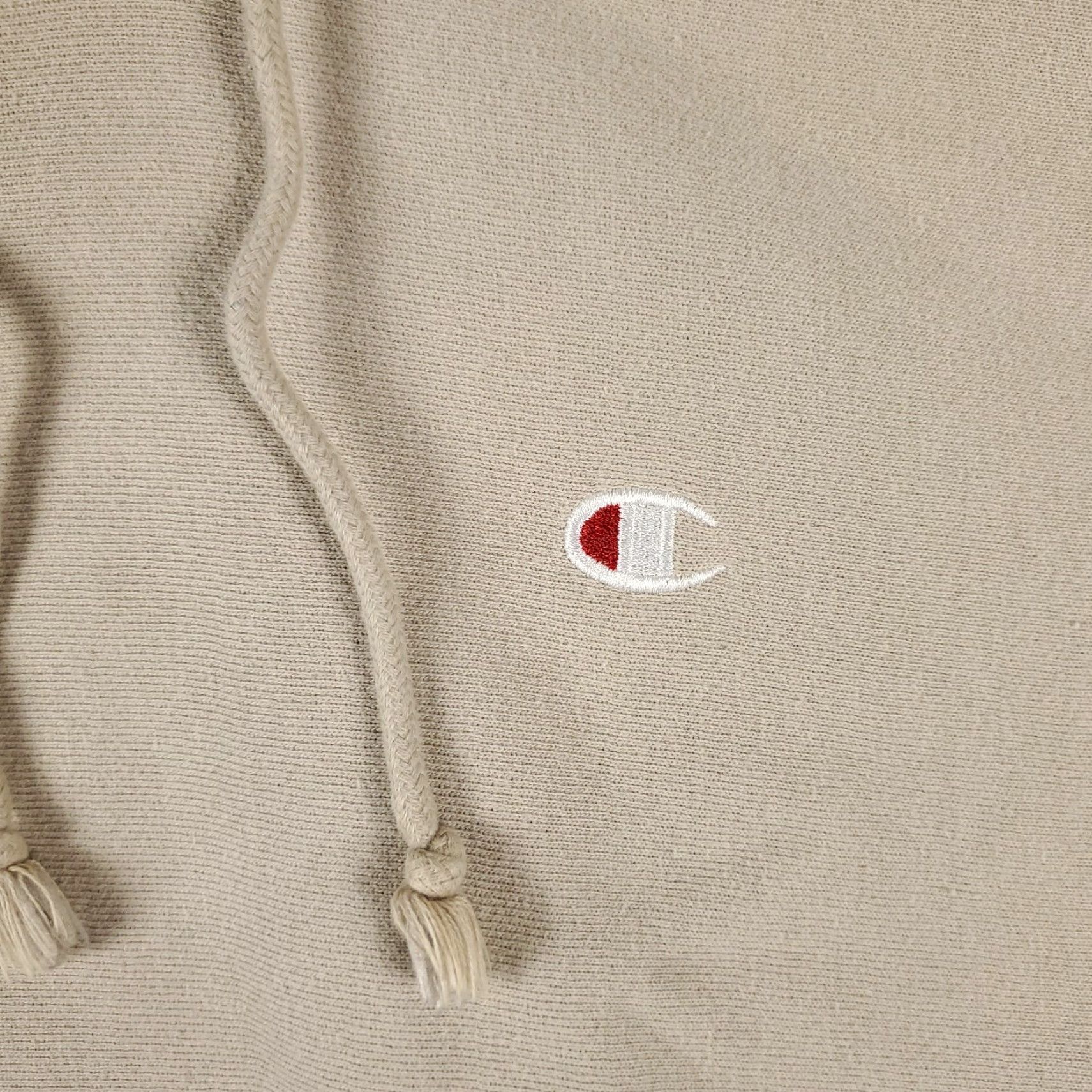 Champion VINTAGE Champion Hoodie Pullover Sweatshirt Adult XS Men Beige Cotton Blend Fleece Logo Spring Fall Winter Size US XS / EU 42 / 0 - 2 Thumbnail