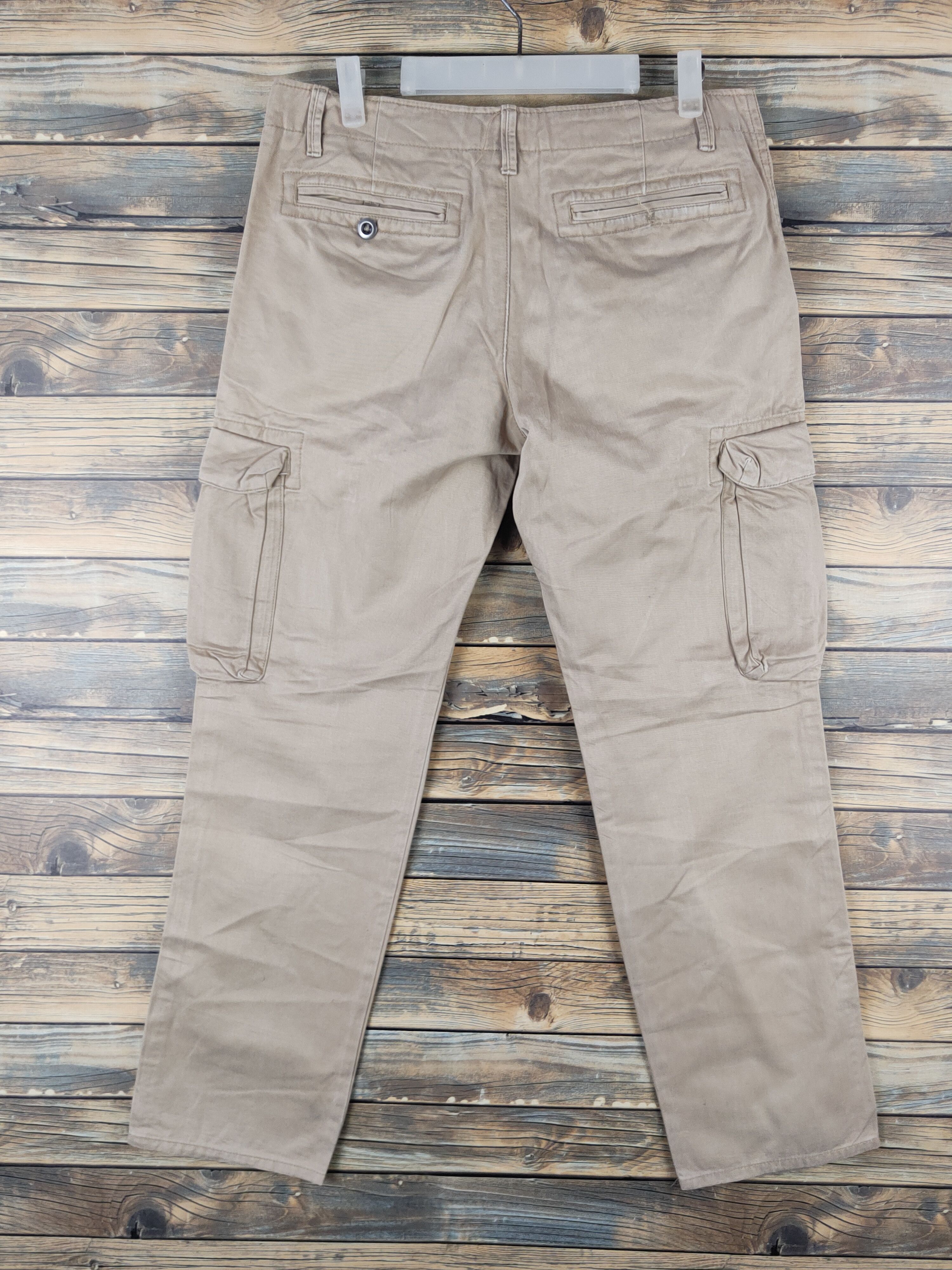 Japanese Brand DL Gap Beige Multipocket Cargo Pants #2383 Size US 32 / EU 48 - 7 Thumbnail