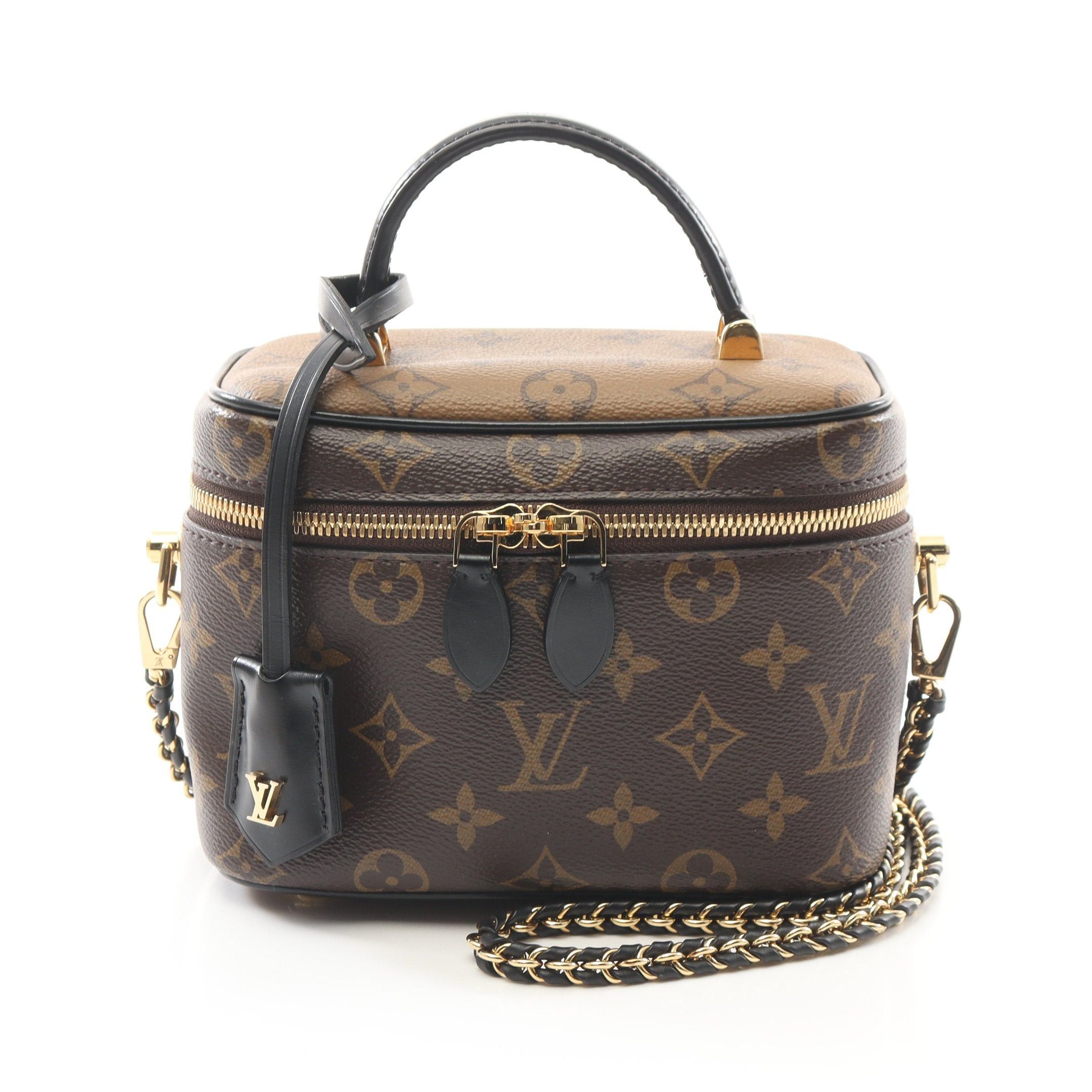 Louis Vuitton Louis Vuitton Vanity Nv Pm Monogram Reverse Handbag Bag Leather Brown Black Size ONE SIZE - 1 Thumbnail