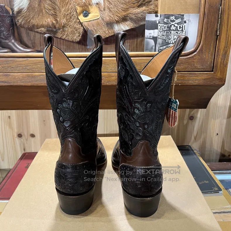RRL Ralph Lauren RRL Ralph Lauren Carved Western Cowboy Boots Size US 8 / EU 41 - 3 Thumbnail