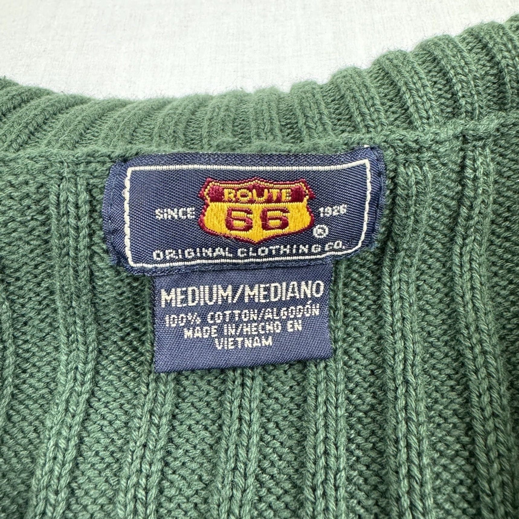 Route 66 VINTAGE Route 66 Jacket Adult Medium Green Pullover Quarter Zip Collar Y2K 2000s Size US M / EU 48-50 / 2 - 4 Thumbnail