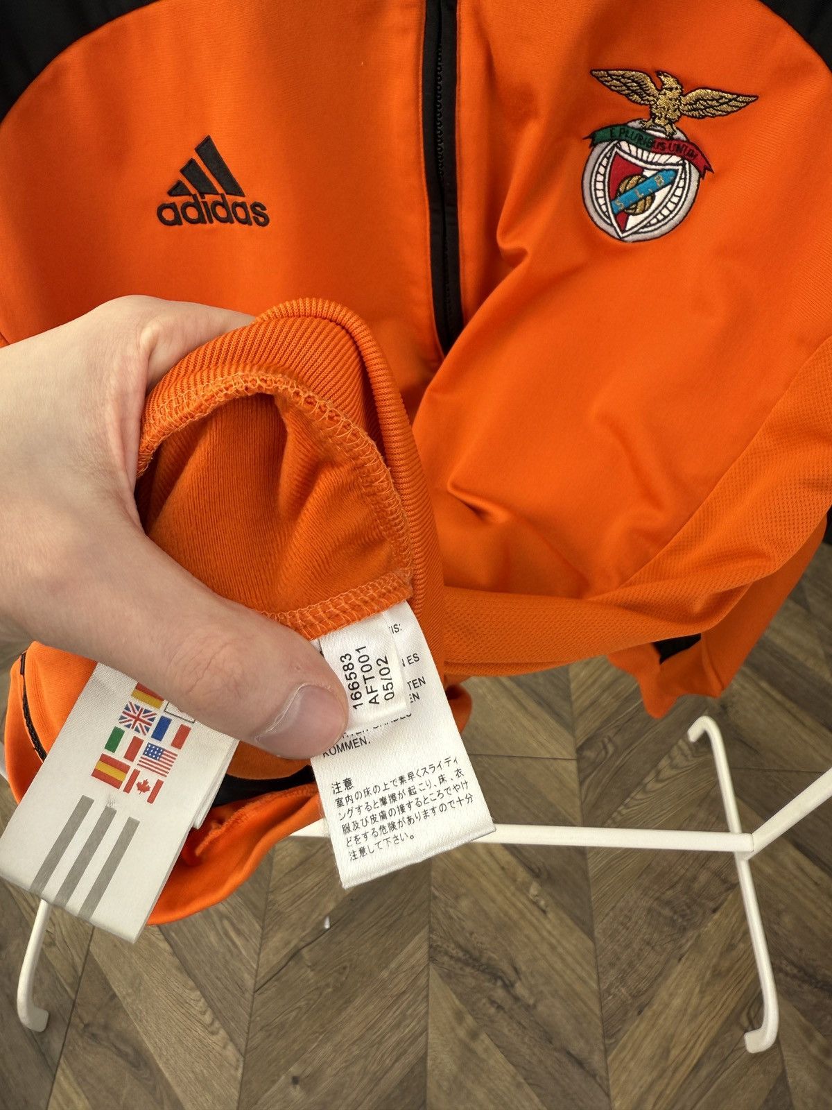 Adidas Vintage Benfica 2002 Training football Adidas Track Jacket Size US L / EU 52-54 / 3 - 13 Thumbnail