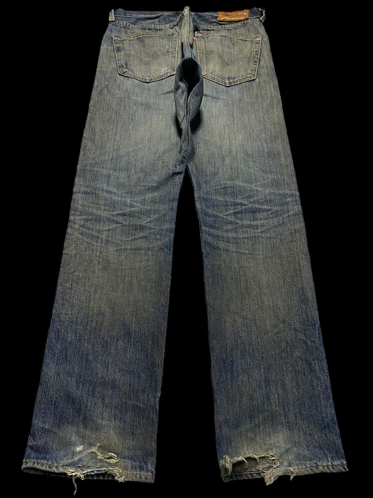 Levi's Vintage Clothing Levis Y2K Big E Mud Wash Distressed Slim Jeans Size US 31 - 2 Thumbnail