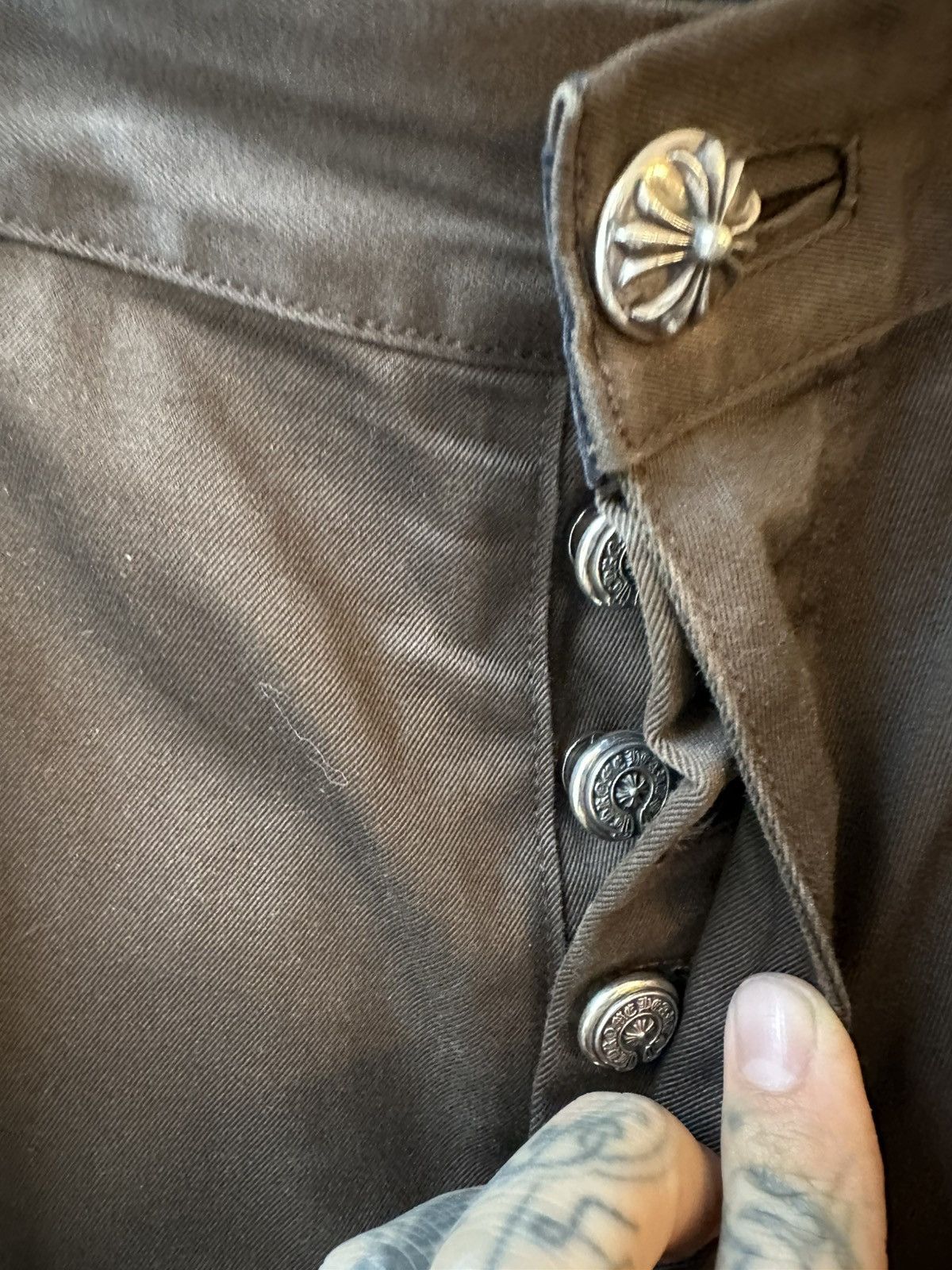 Chrome Hearts Chrome Hearts double knee carpenter cross patch jeans Size US 34 / EU 50 - 6 Thumbnail