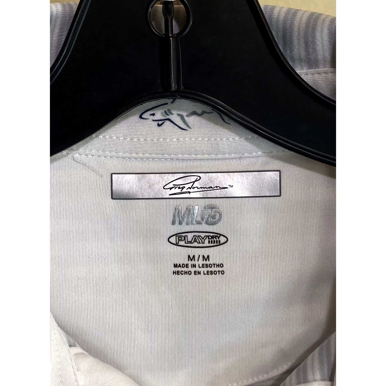 Vintage Greg Norman Gray Stripe Play Dry Poly Golf POLO SHIRT Medium M Size US M / EU 48-50 / 2 - 3 Thumbnail